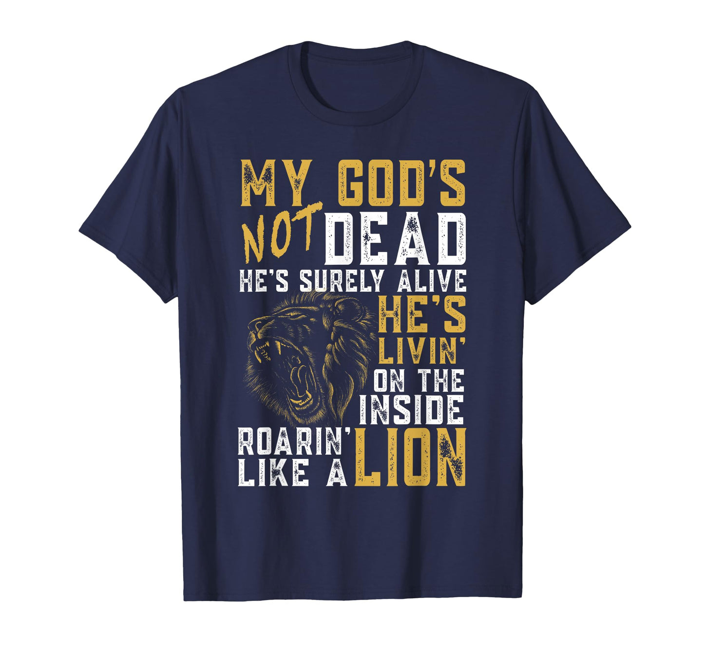My God's Not Dead Lion Christian Christ Cross Faith T-Shirt