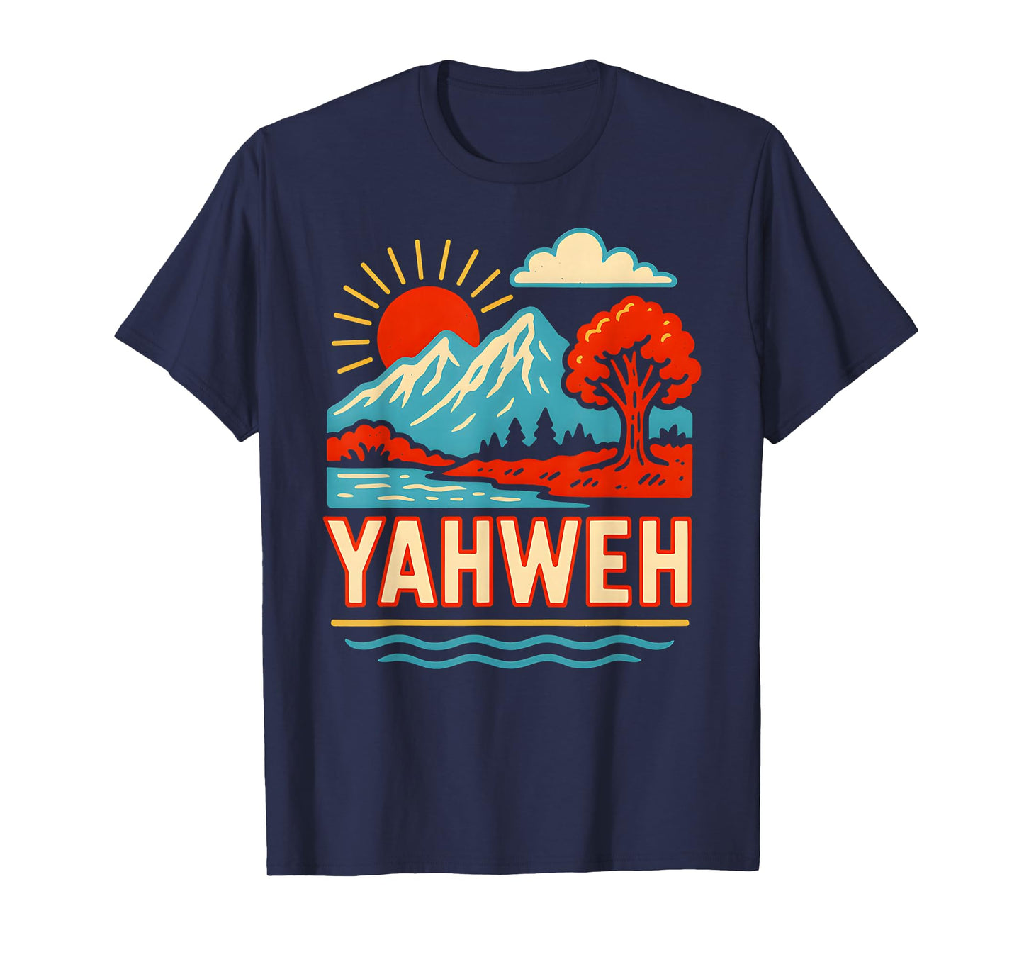 Faith Yahweh Vintage Mens Christian Religious T-Shirt