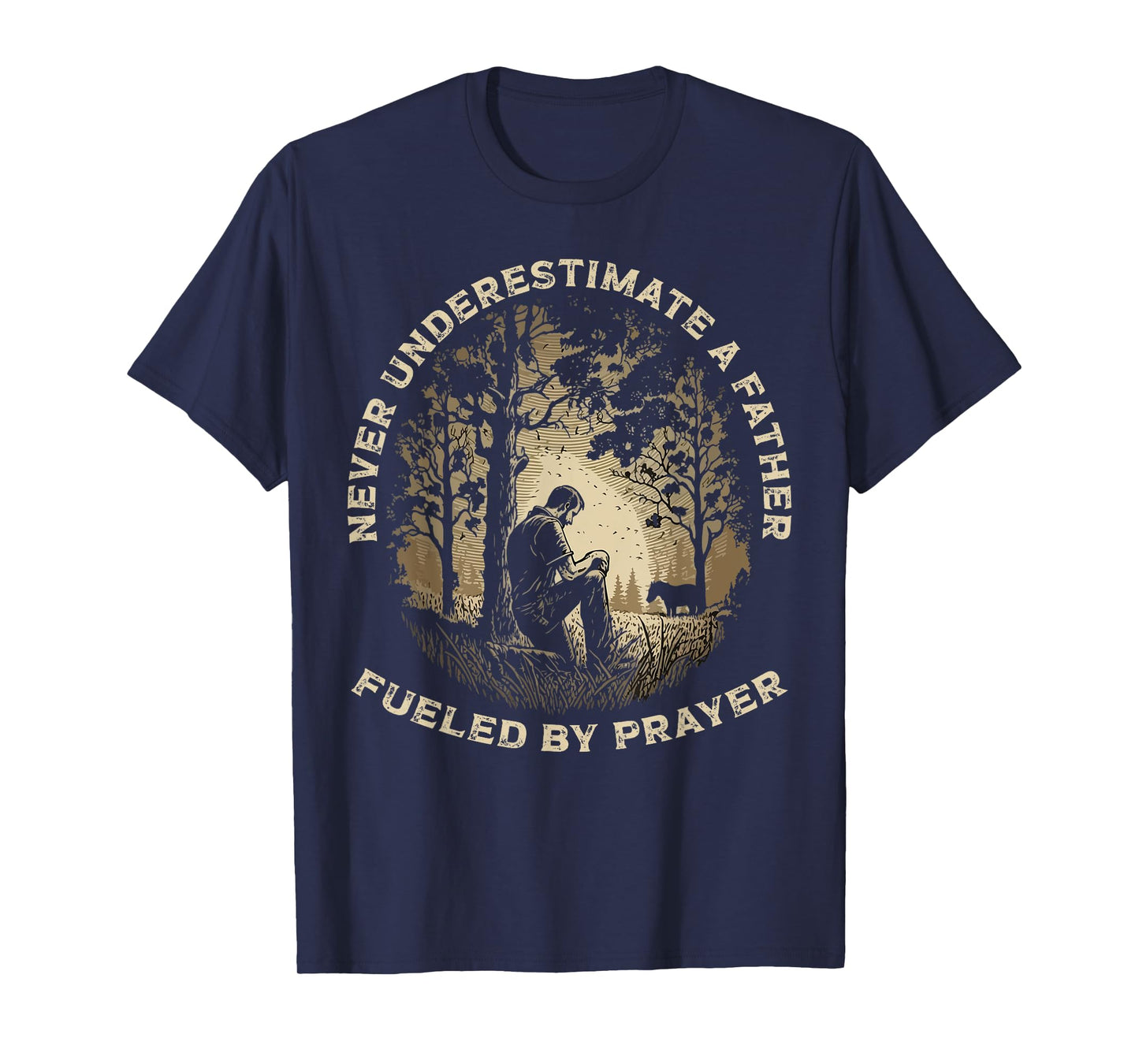 Best Dad Ever Religious Prayer Warrior Christian Fathers Day T-Shirt