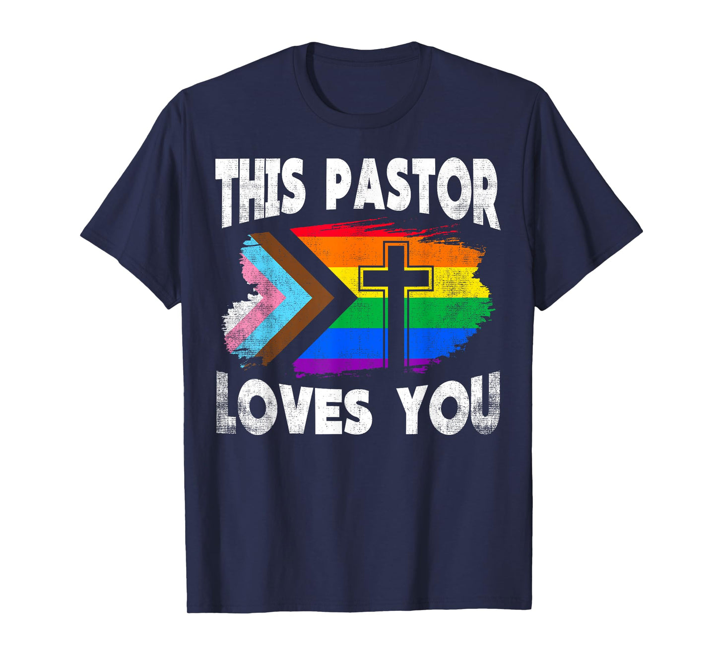 Christian Ally Inclusive Pride Clergy This Pastor Loves You T-Shirt