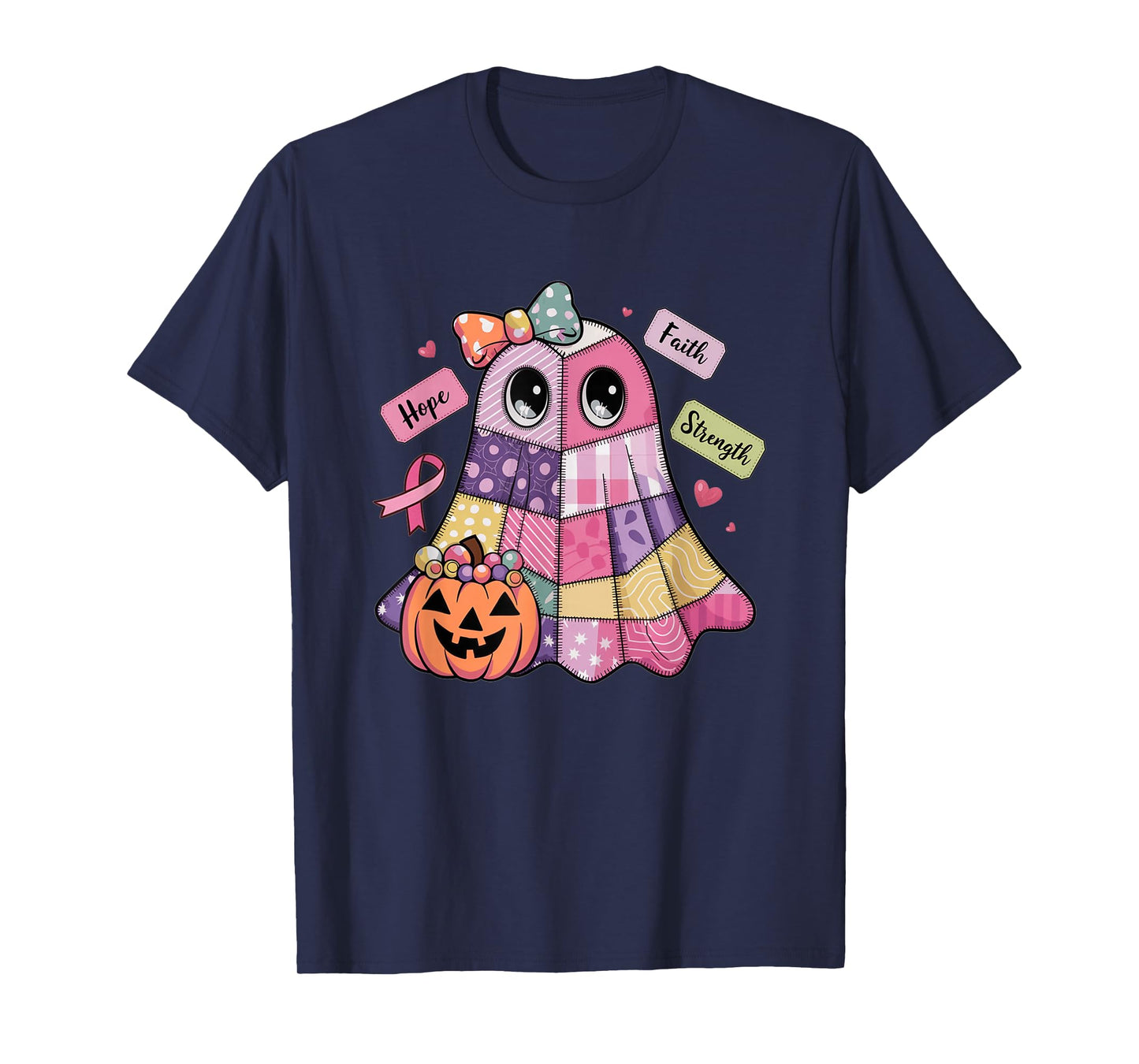 Hope Faith Strength Halloween Ghost T-Shirt