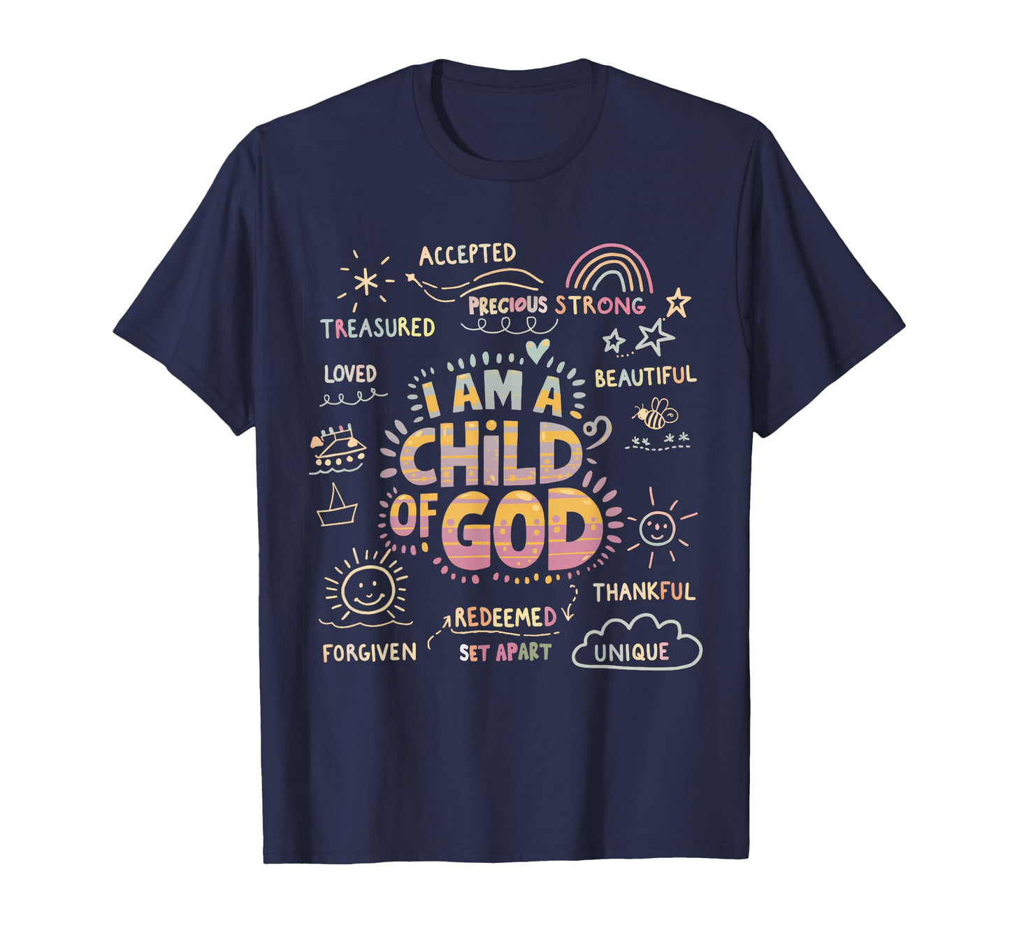 I am a Child of God Christian Retro Jesus Faith Design Gifts T-Shirt