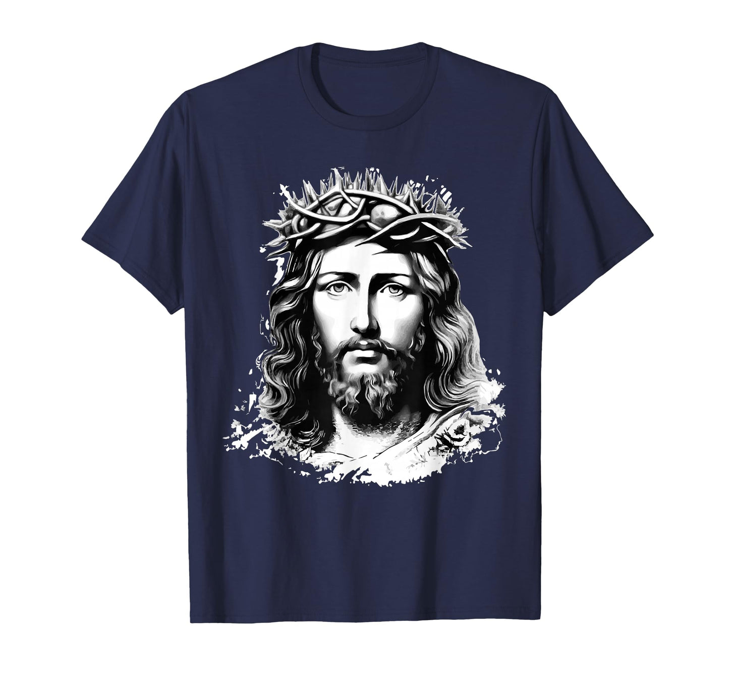 Face of Jesus Christ Crown of Thorns Catholic Faith T-Shirt