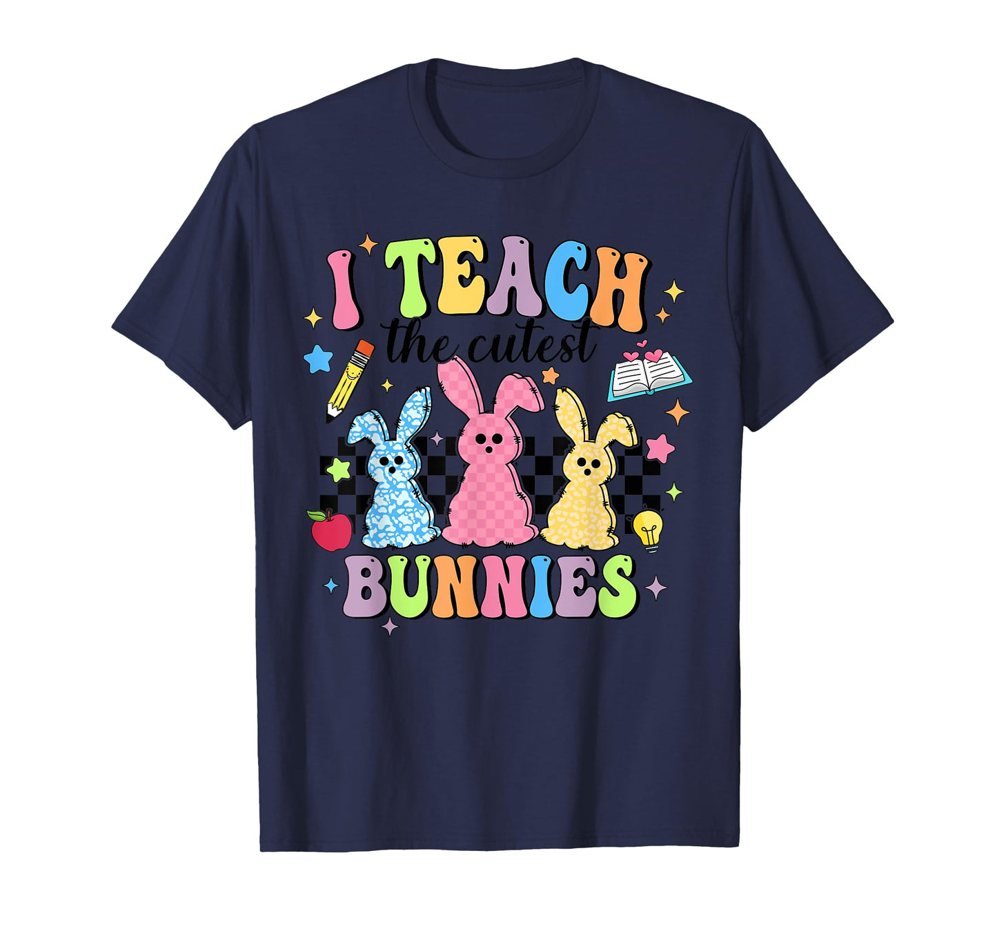 I Teach The Cutest Bunnies Happy Easter Bunny Teacher Women T-Shirt