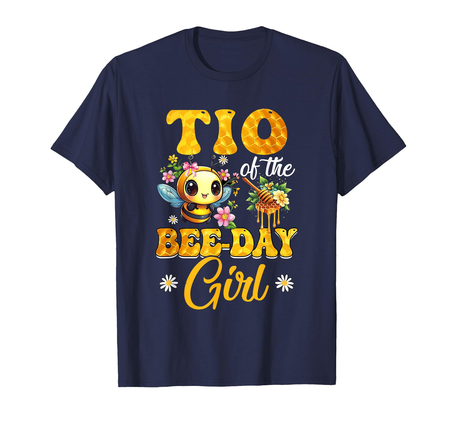 Tio Of The Birthday Girl Bee Family Birthday Party T-Shirt