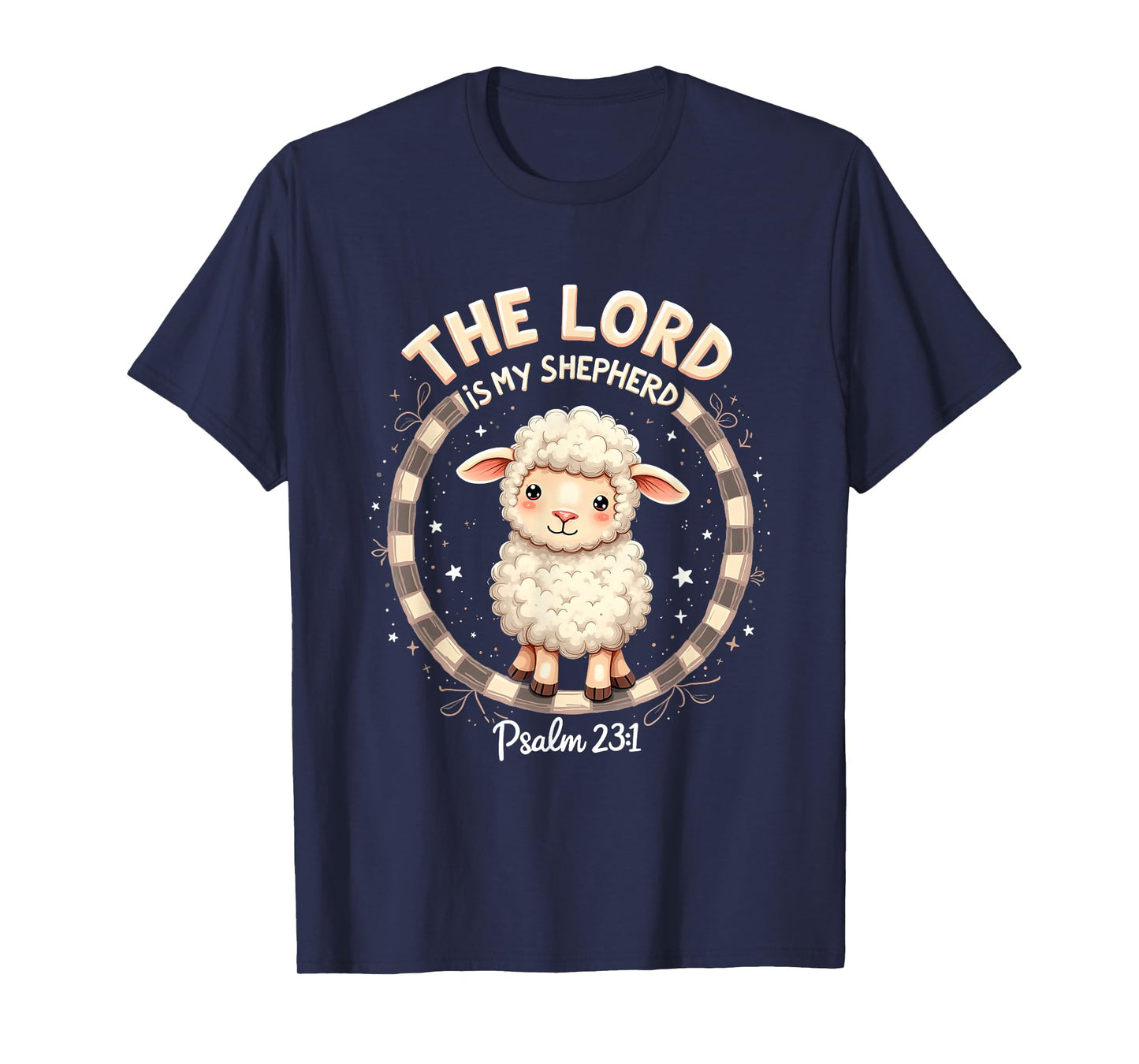 The Lord Is My Shepherd Cute Christian Psalm 23:1 Graphic T-Shirt