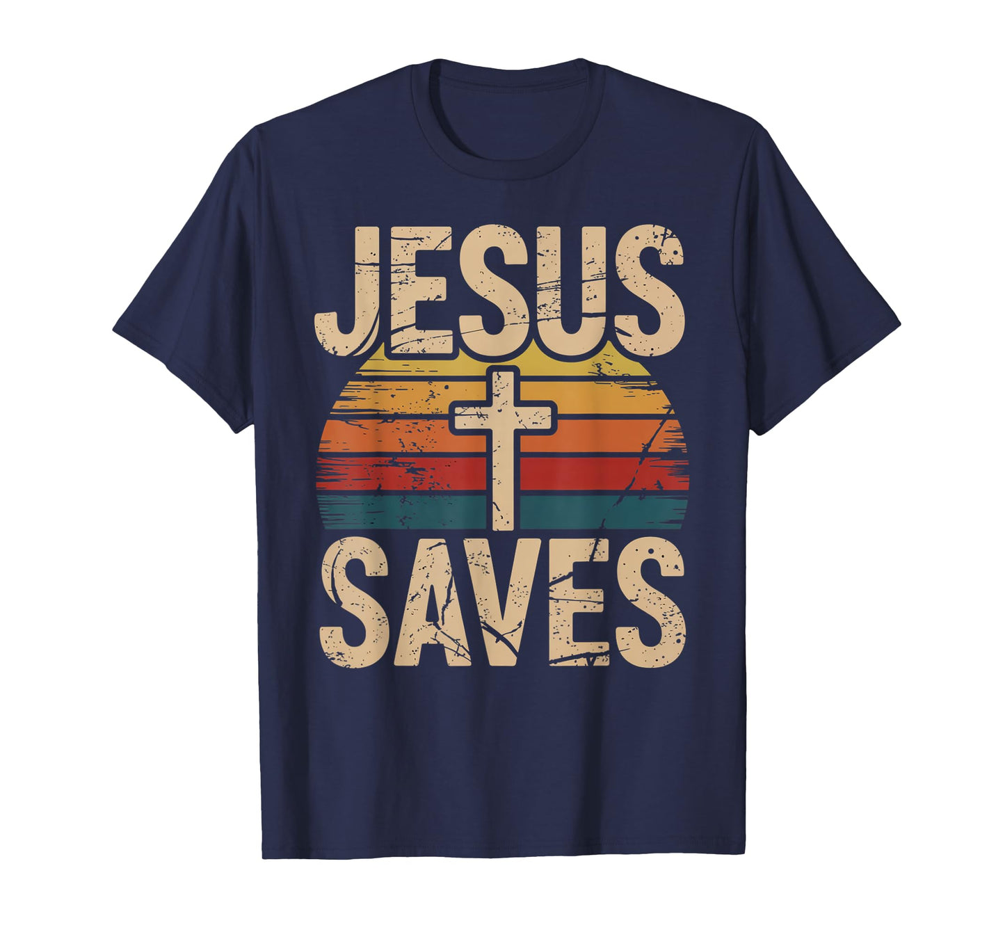 Jesus Saves Cross Christian Religious Faith Mens T-Shirt