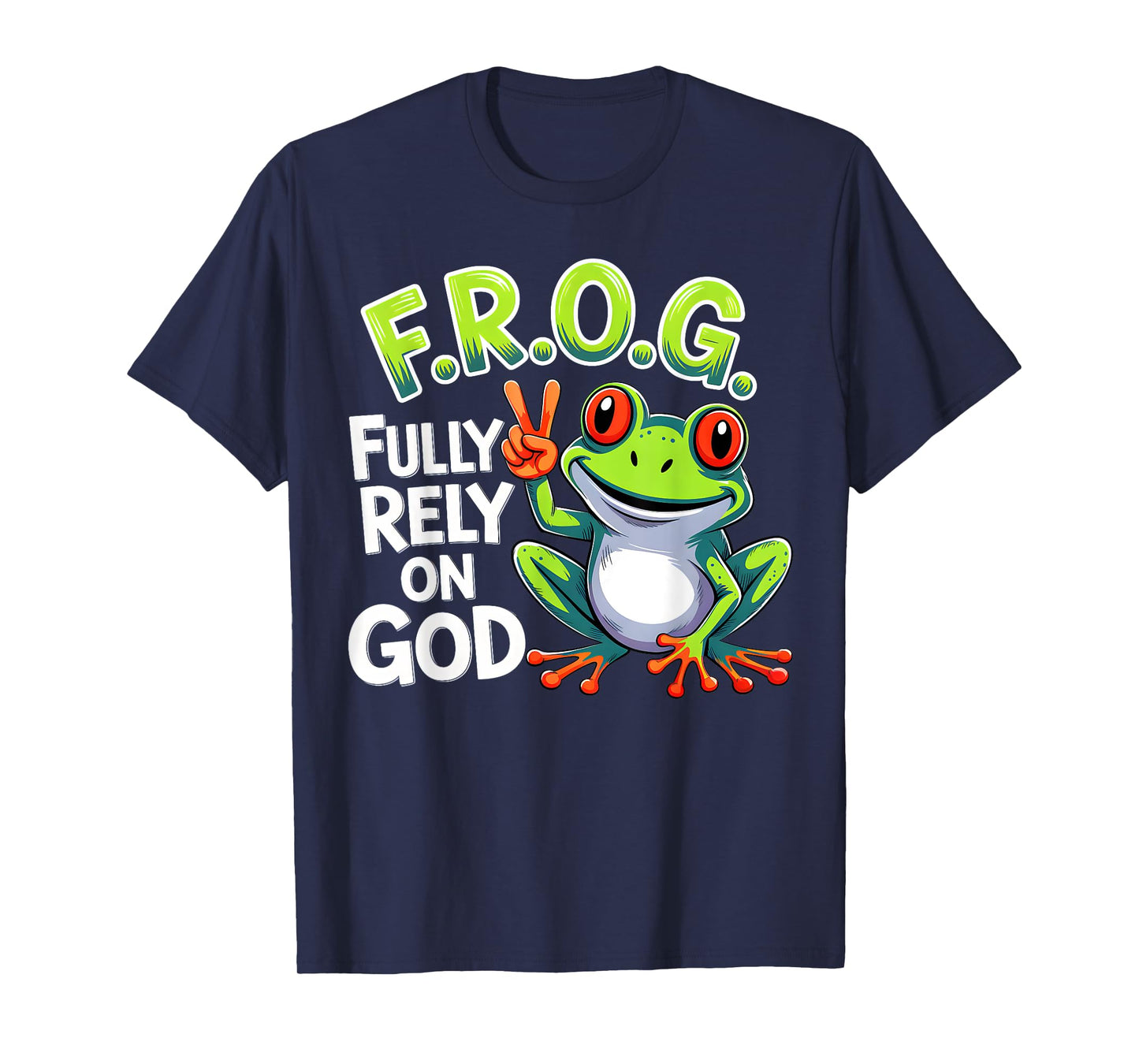 Funny Frog Fully Christian Frog Lovers Men Women Kids Cute T-Shirt