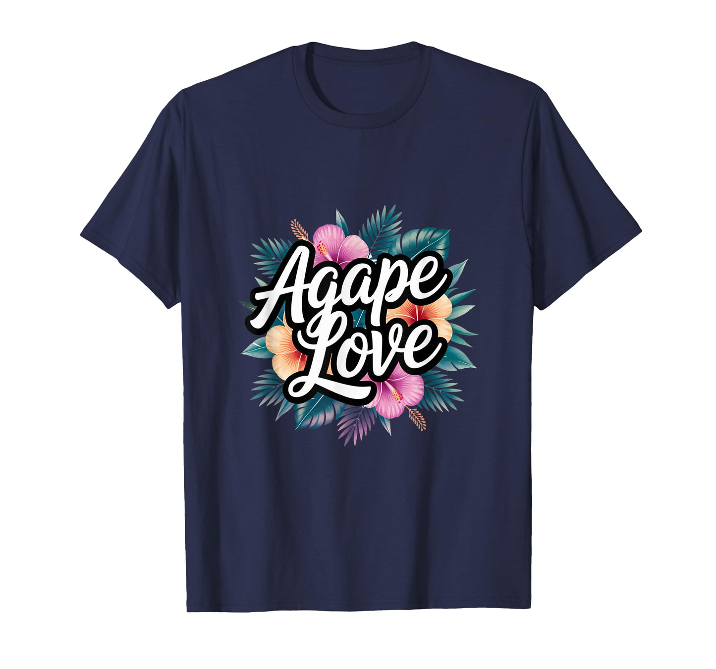 Agape Love Watercolor Floral Flower Inspirational Christian T-Shirt