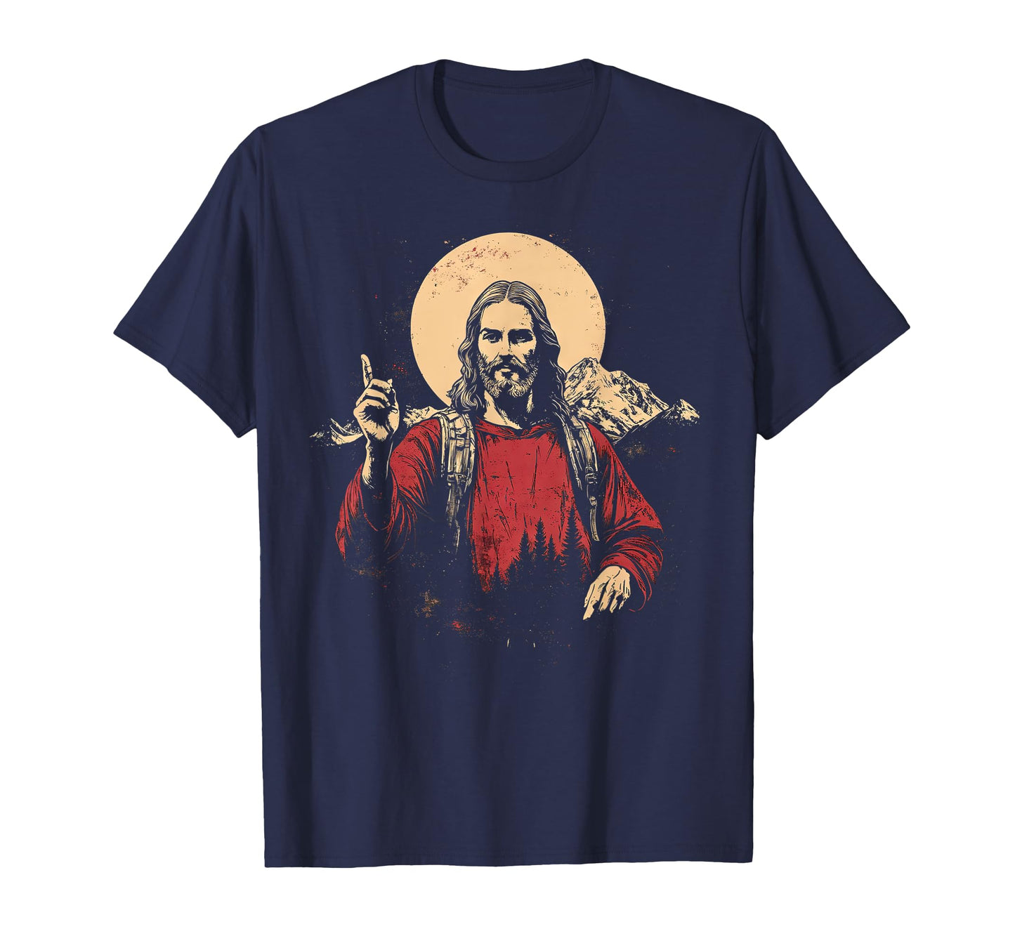 Jesus And Hiking, Faith in Jesus Christ Outdoor Lover T-Shirt