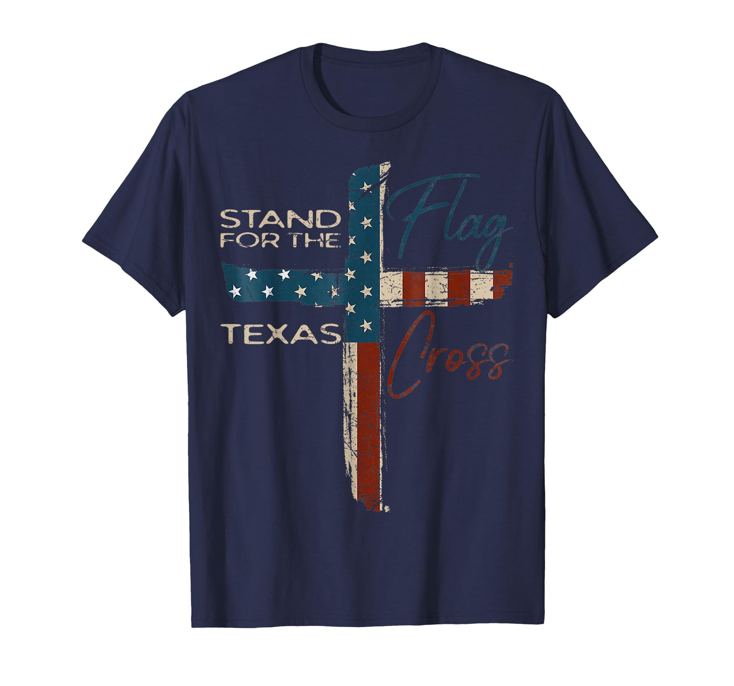 Strong Texas flag cross christian texas pride 2025 T-Shirt