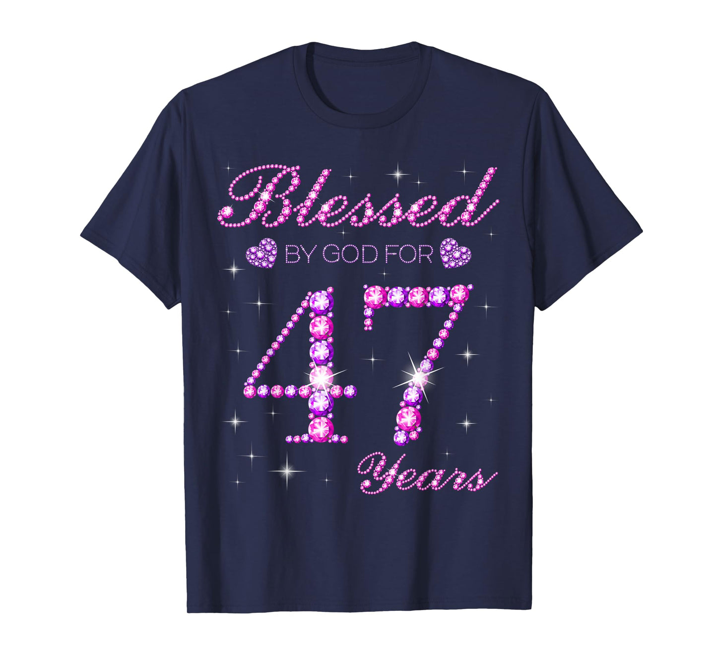 Blessed by God for 47 Years Old 47th Birthday Party T-Shirt