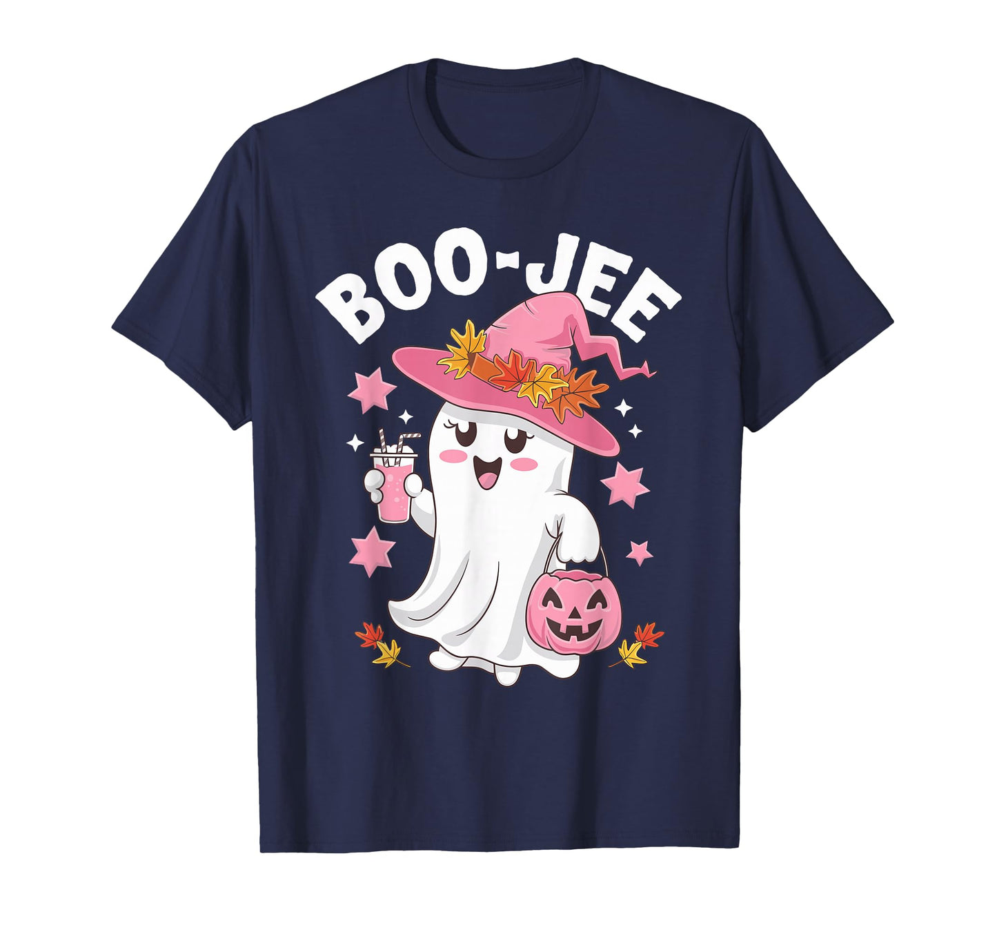Boo Jee Halloween Boujee Boo Jee Ghost Pink T-Shirt