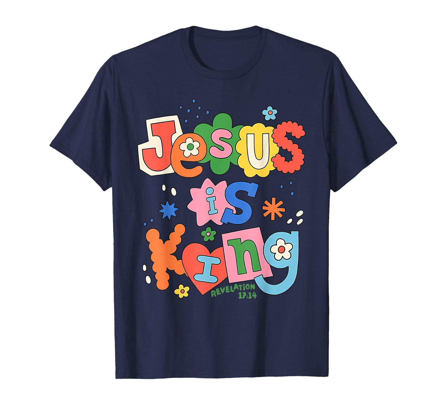 Retro Jesus is King Christian Religious Jesus God Lovers T-Shirt