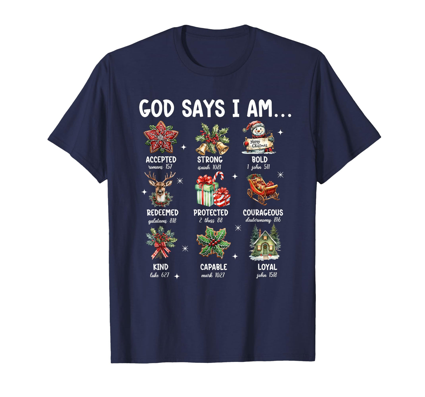 God Says I Am Cute Ghost Floral Groovy Halloween Christian T-Shirt