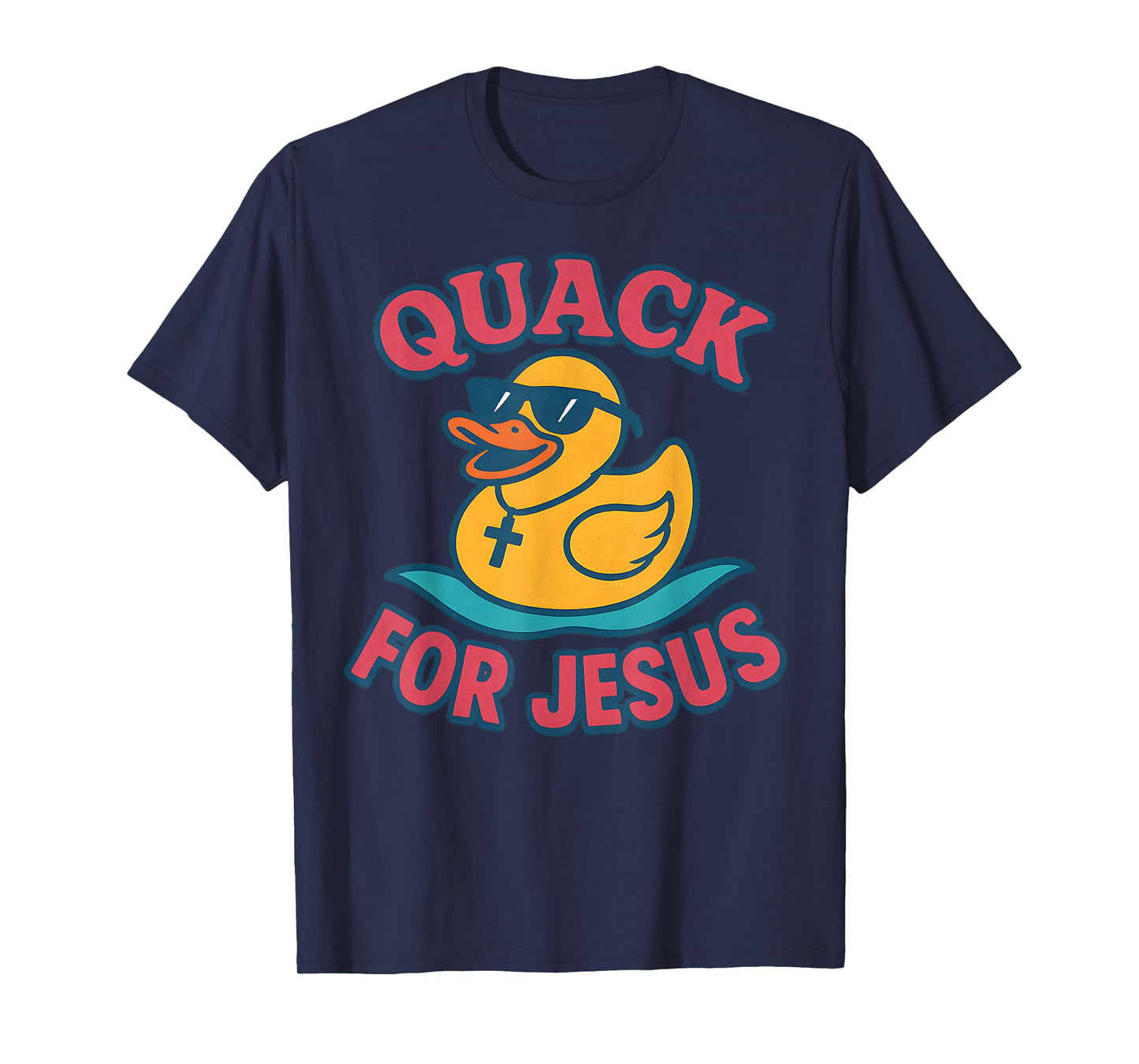 Retro Rubber Duck Christian Rubber Ducky Quack For Jesus 70s T-Shirt