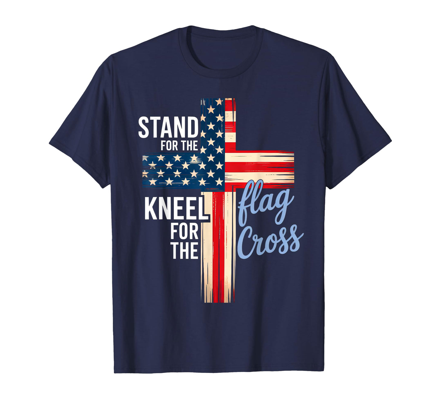 USA Flag Religious Quote 4th of July Christian Faith Patriot T-Shirt