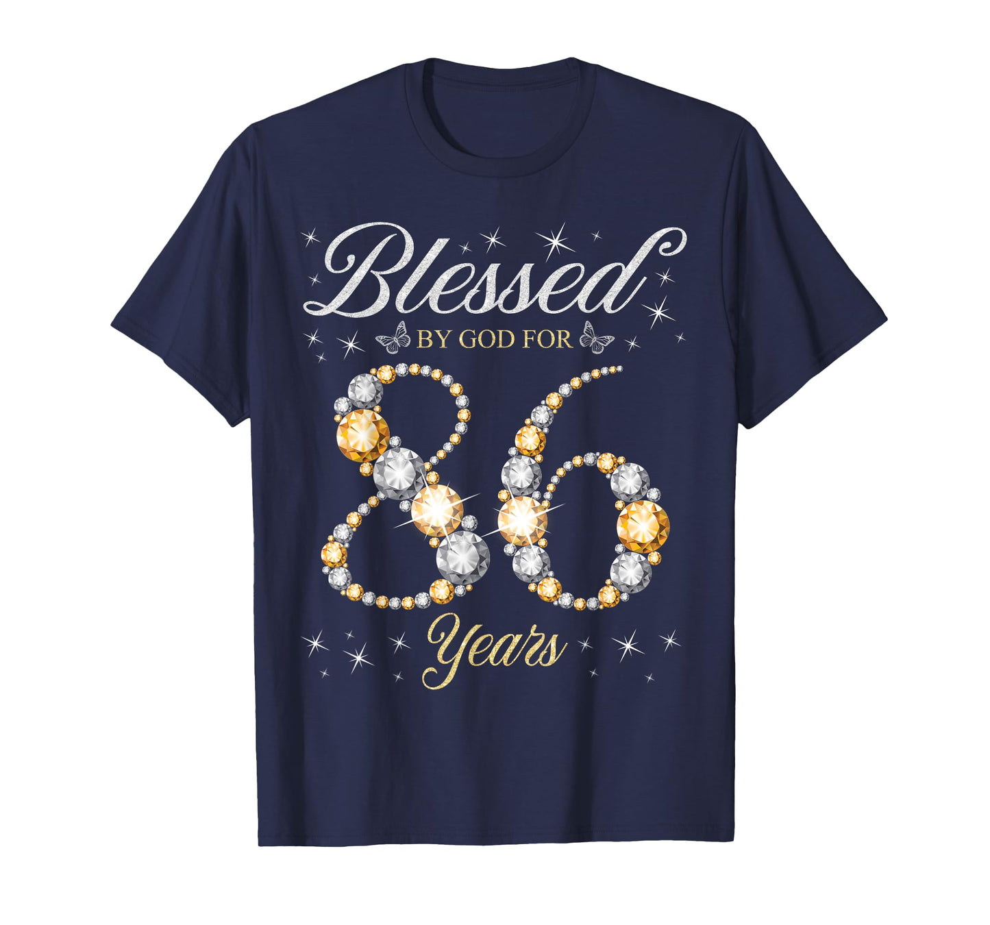 Blessed By God For 86 Years Old 86th Birthday Party T-Shirt