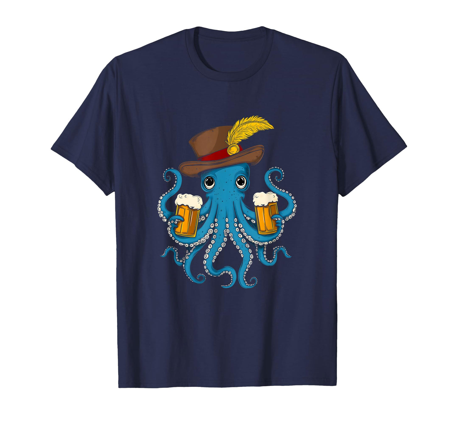 German Octopus Oktoberfest Funny Bavarian Festival Men Women T-Shirt
