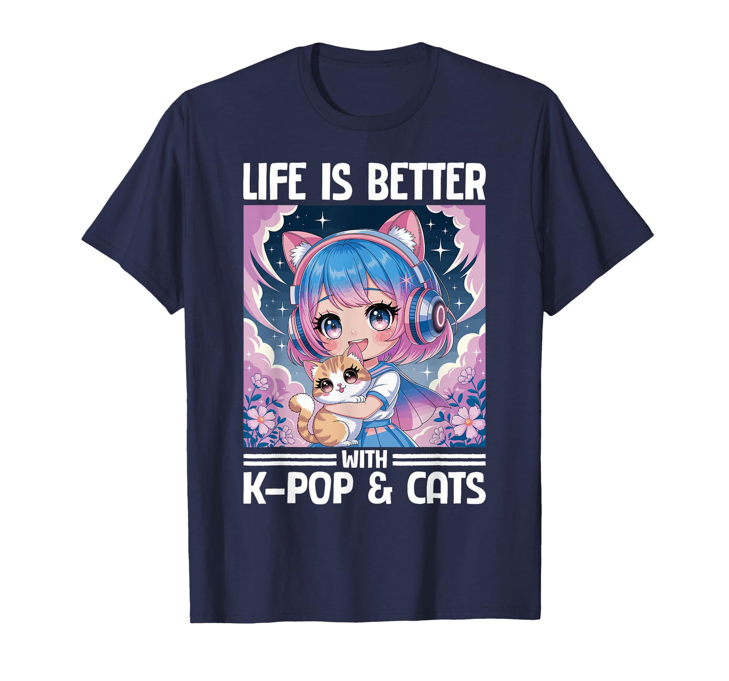 Anime K Pop & Cats Kawaii T-Shirt