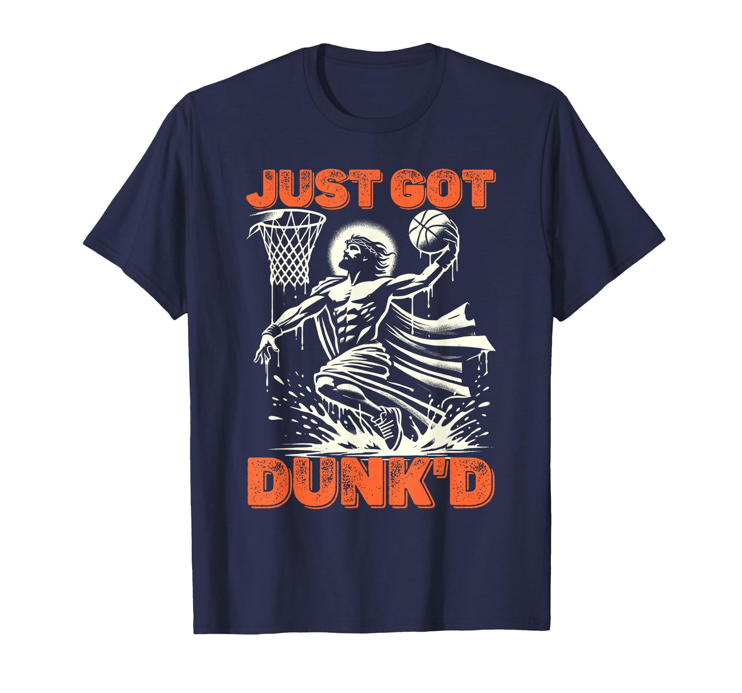 Just Got Dunked Funny Baptism Jesus Playing Basketball T-Shirt