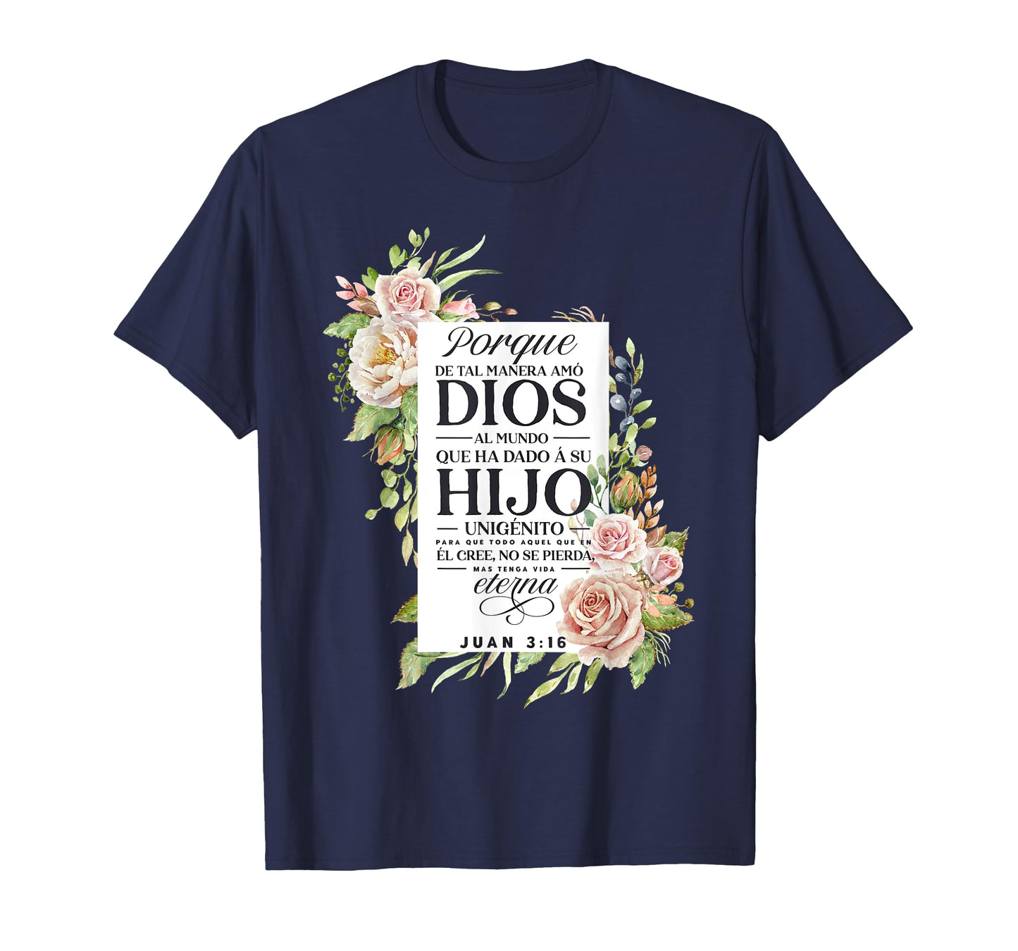 Christians Quote in Spanish Christian Bible Verse Quote T-Shirt