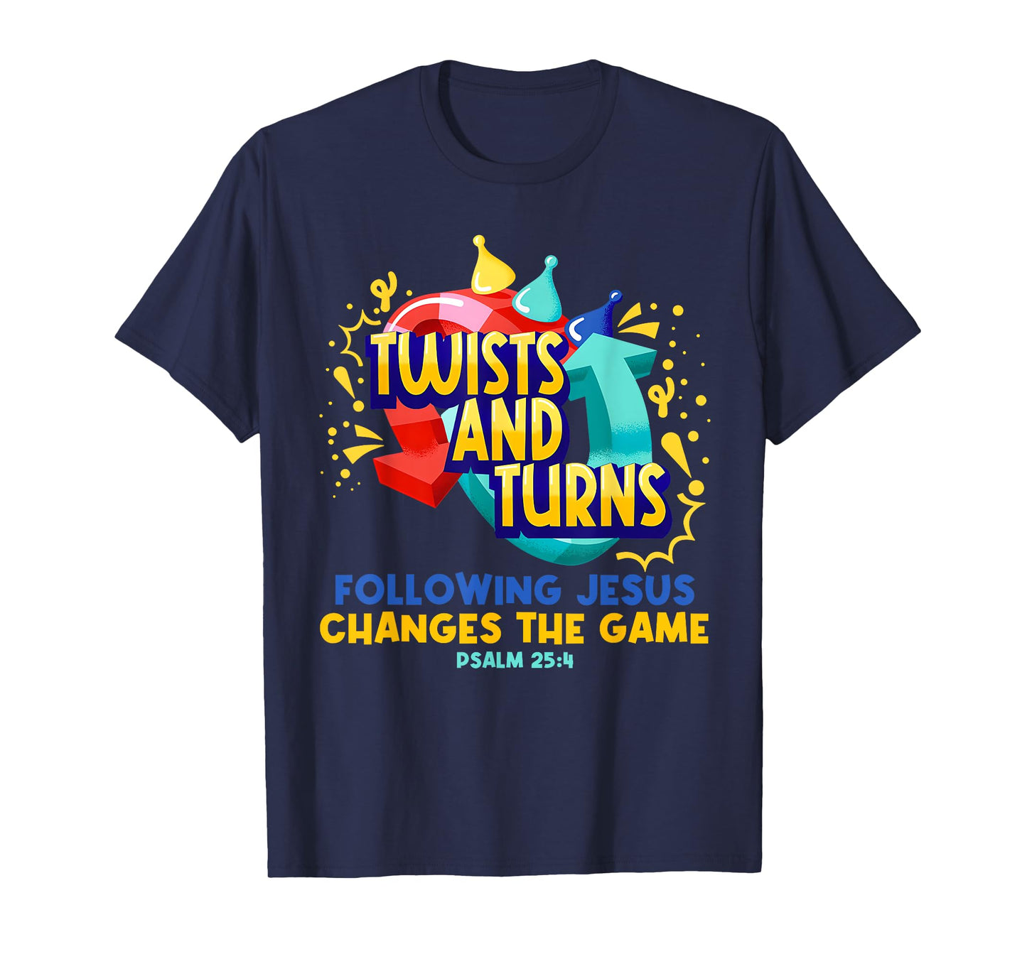Twists and Turns Vbs Vibes Christian Games Board Funny T-Shirt