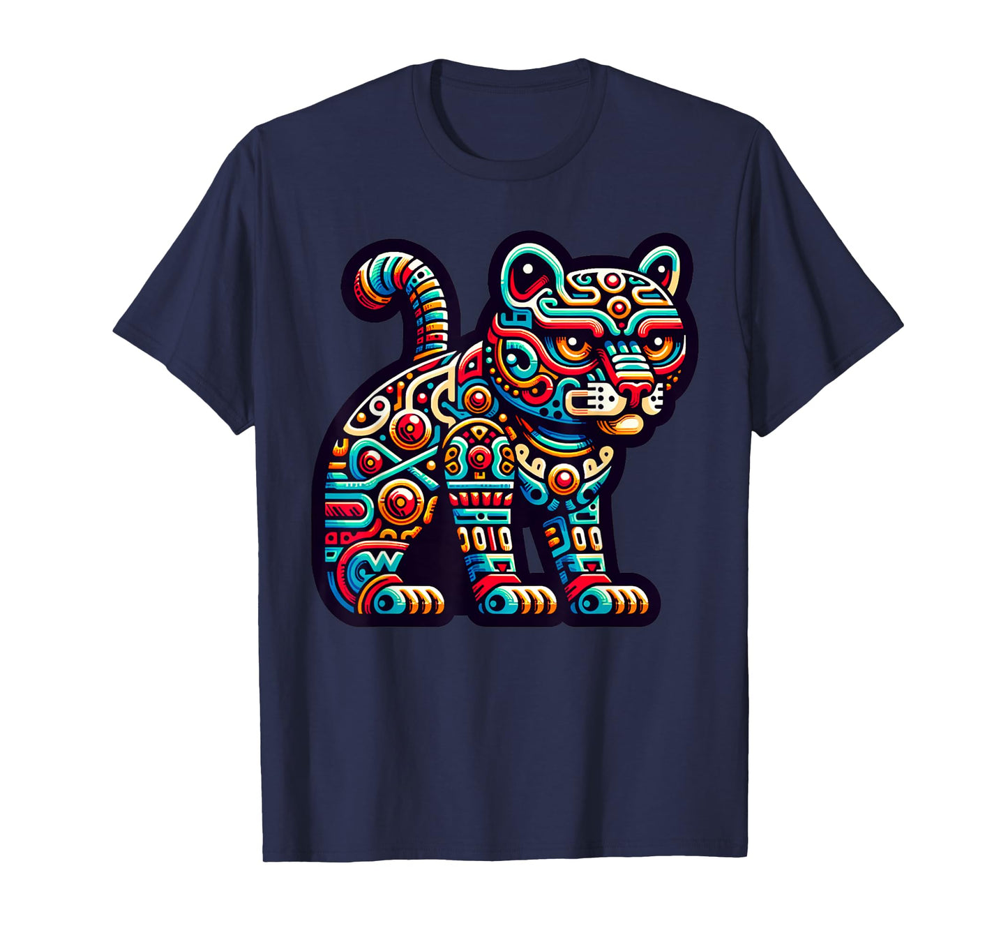 Aztec God Tezcatlipoca And Mayan Leopard Yucatan T-Shirt
