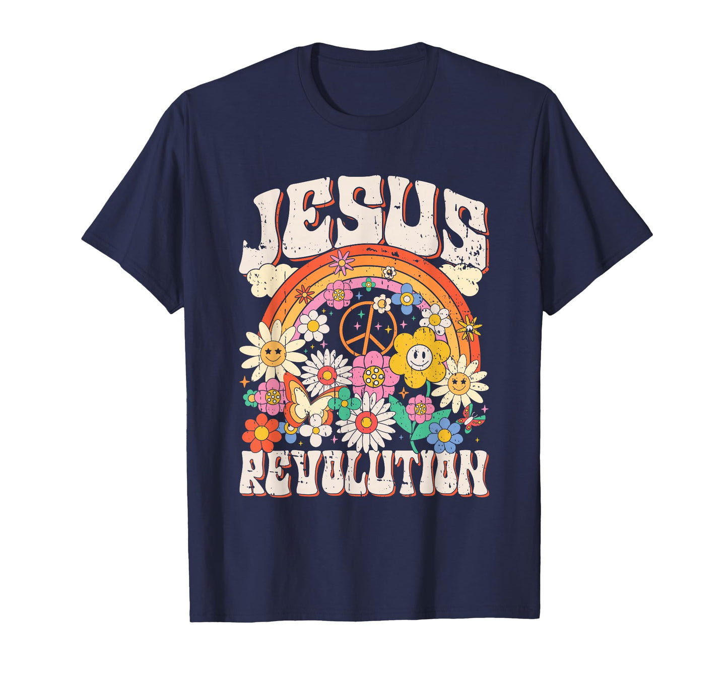 Jesus Revolution Faith Retro Groovy Christian T-Shirt
