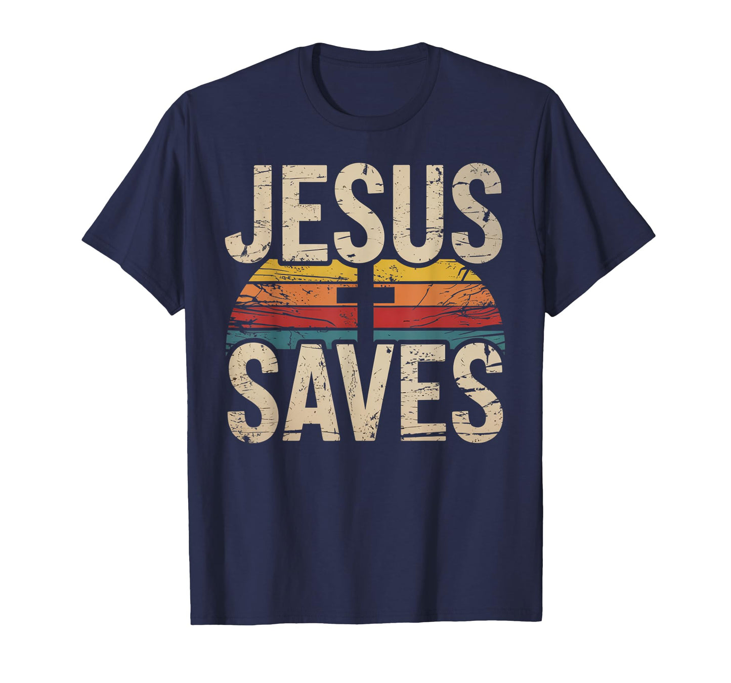 Jesus Saves Cross Christian Religious Faith Mens T-Shirt