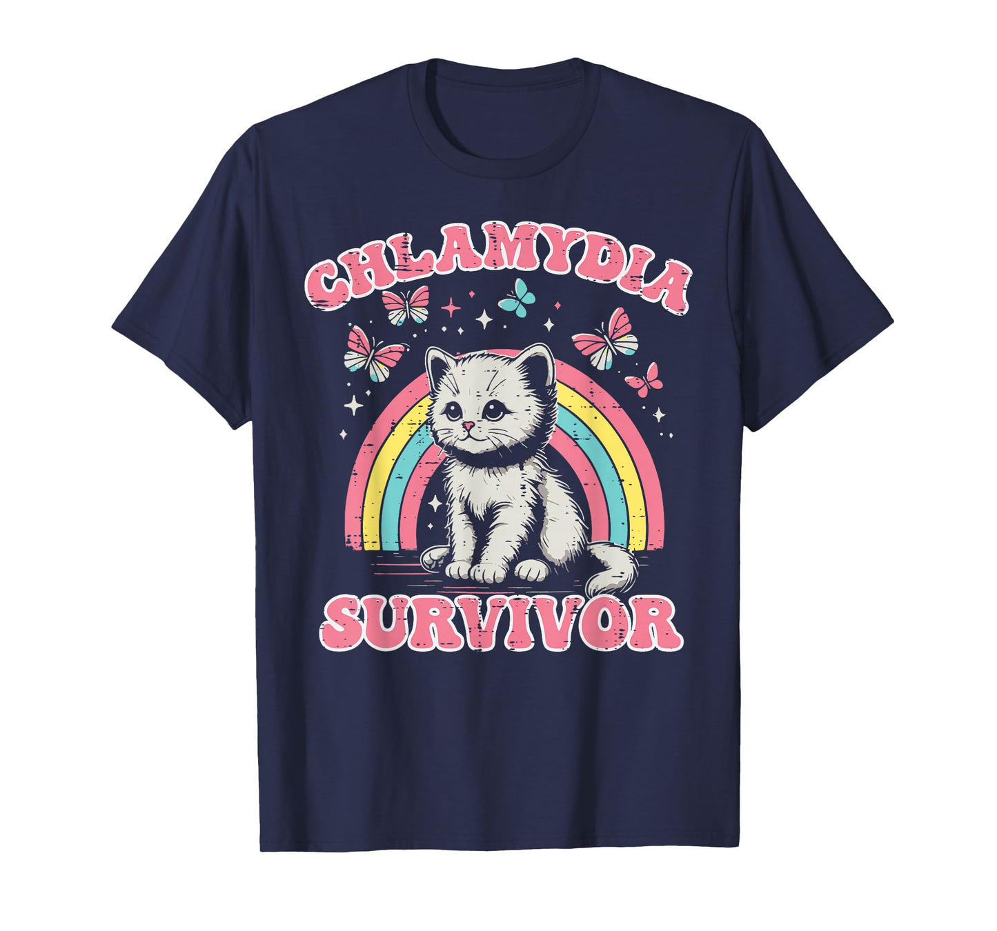 Survivor Cat Funny Cringe Weird Adult Humor Inappropriate T-Shirt