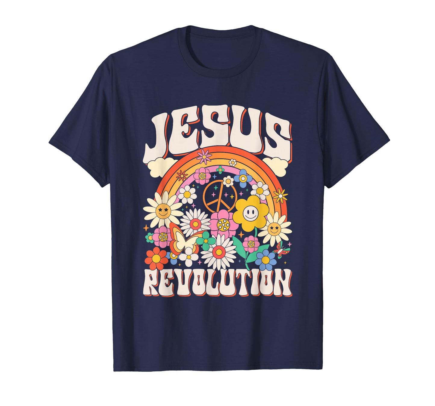 Jesus Revolution Faith Retro Groovy Christian T-Shirt