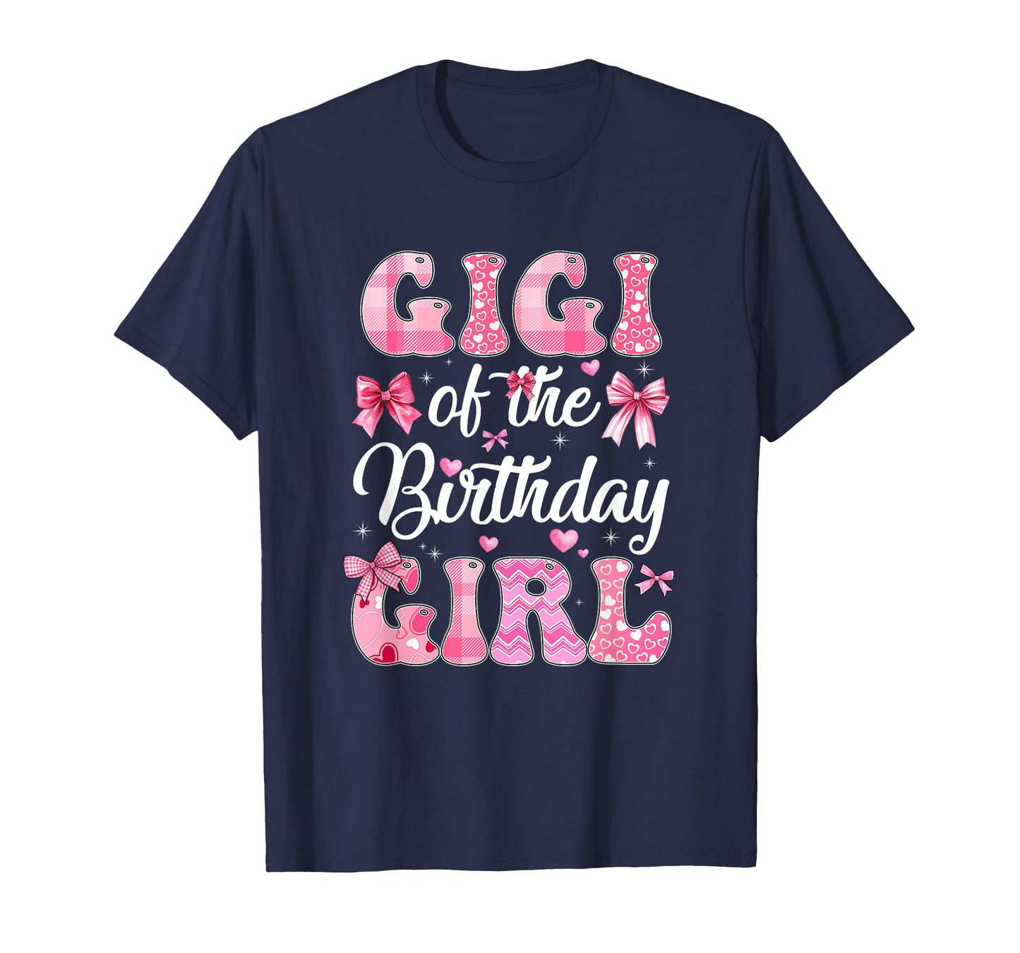 Gigi Of The Birthday Girl Family Pink Coquette Bow T-Shirt