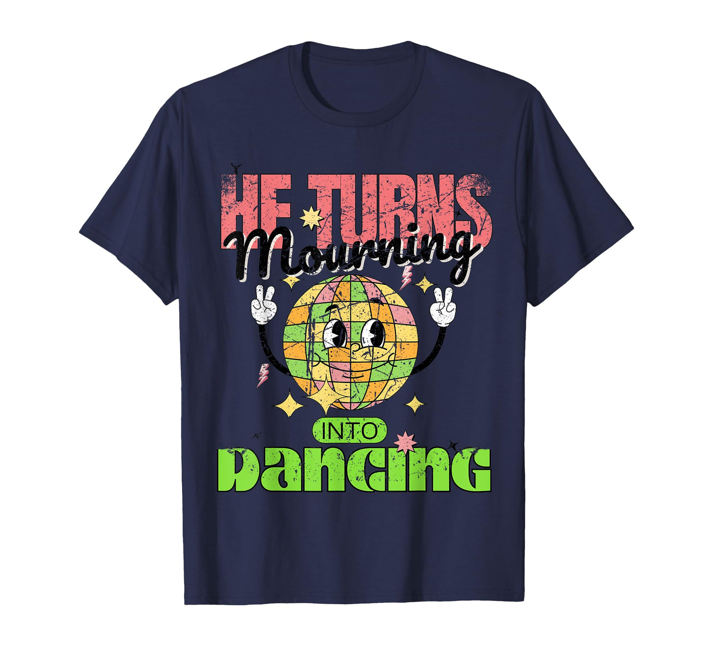 Psalm 30:11 He Turns Mourning To Dancing Christian Retro 70s T-Shirt