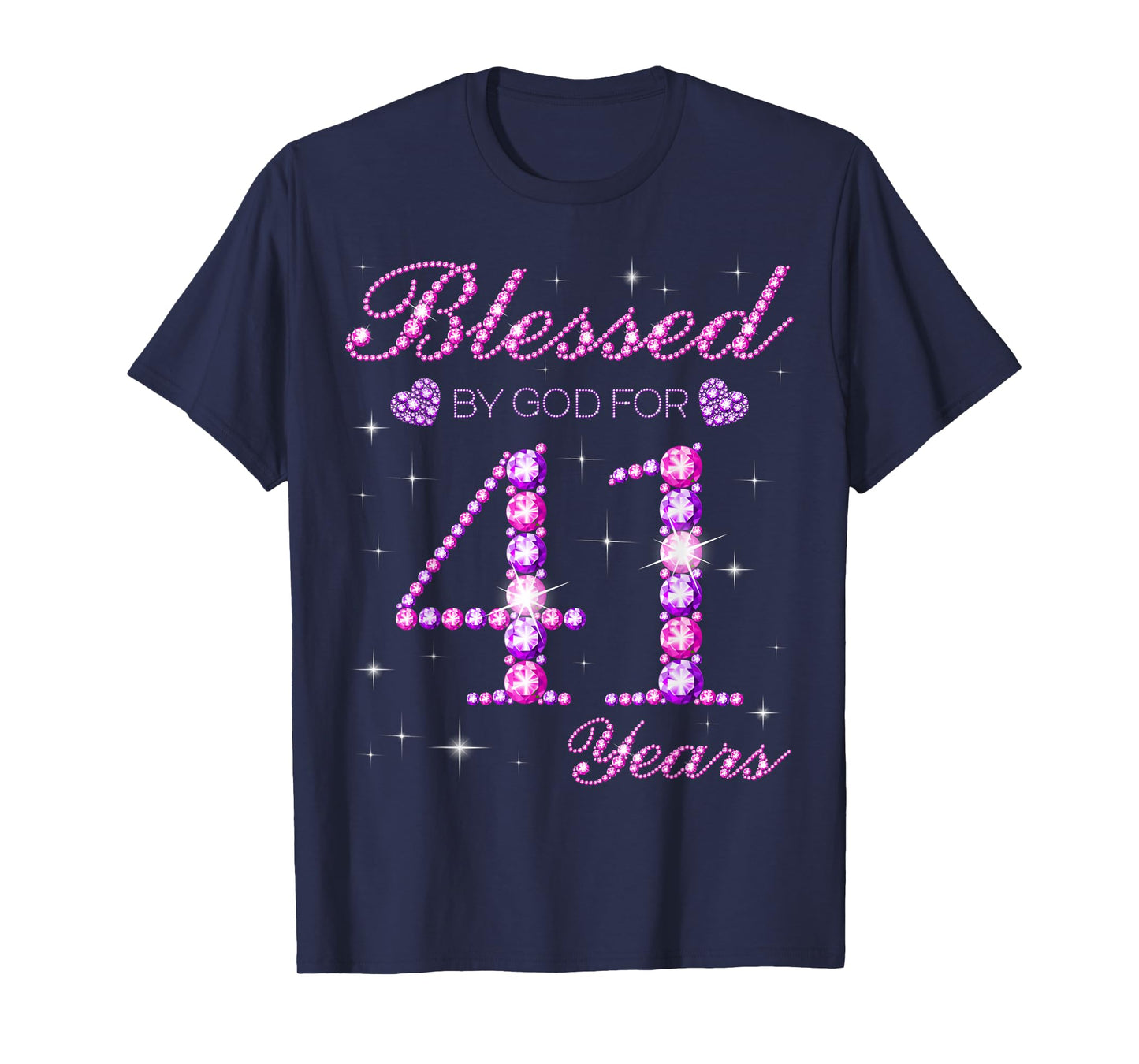 Blessed by God for 41 Years Old 41st Birthday Party T-Shirt