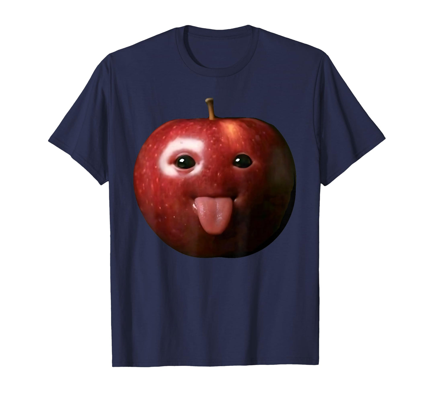 Funny Silly AI Apple gen z Meme BrainRot Humor Tongue Out T-Shirt