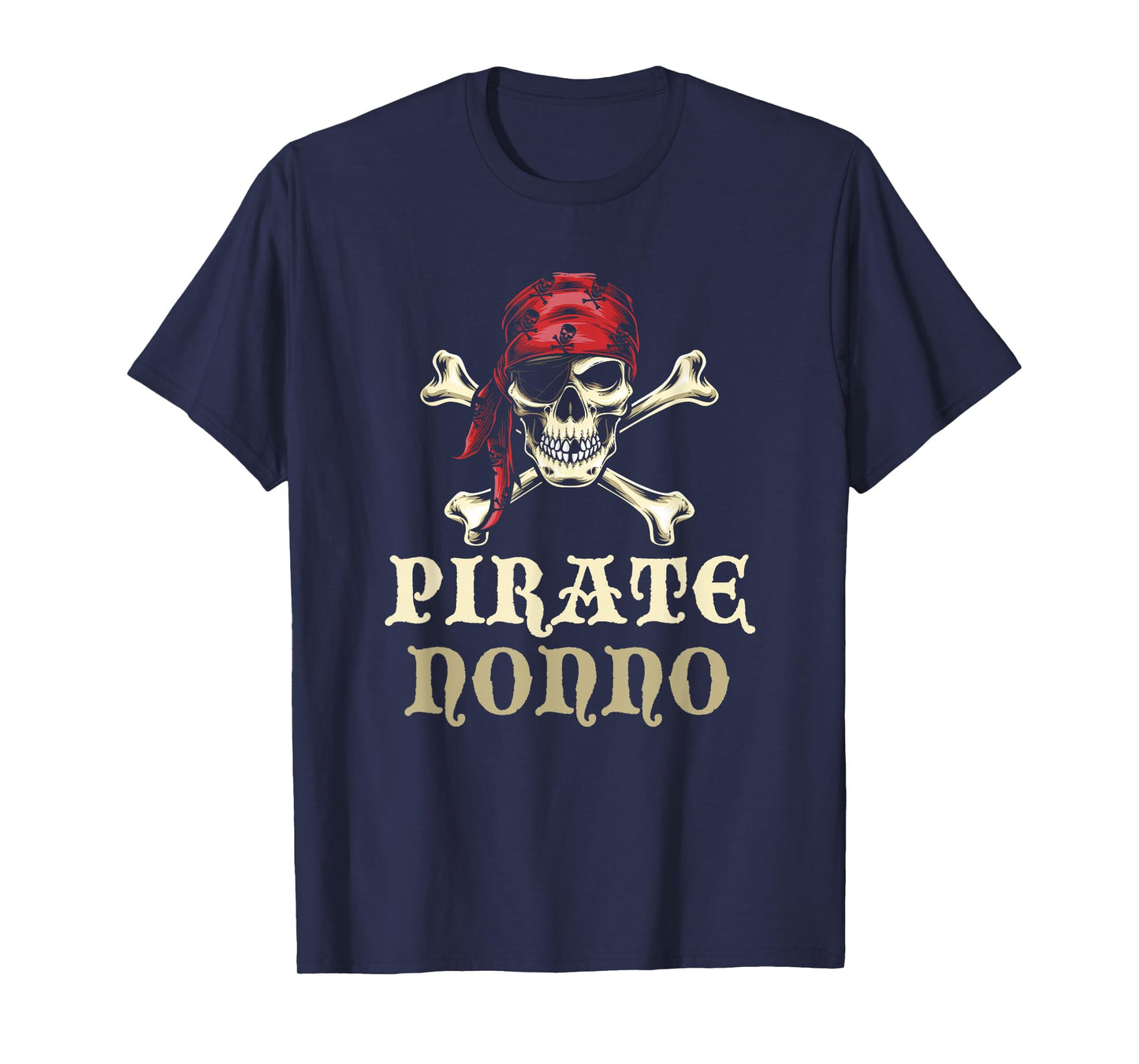 Pirate Nonno Skull Matching Grandpa Halloween Costume T-Shirt