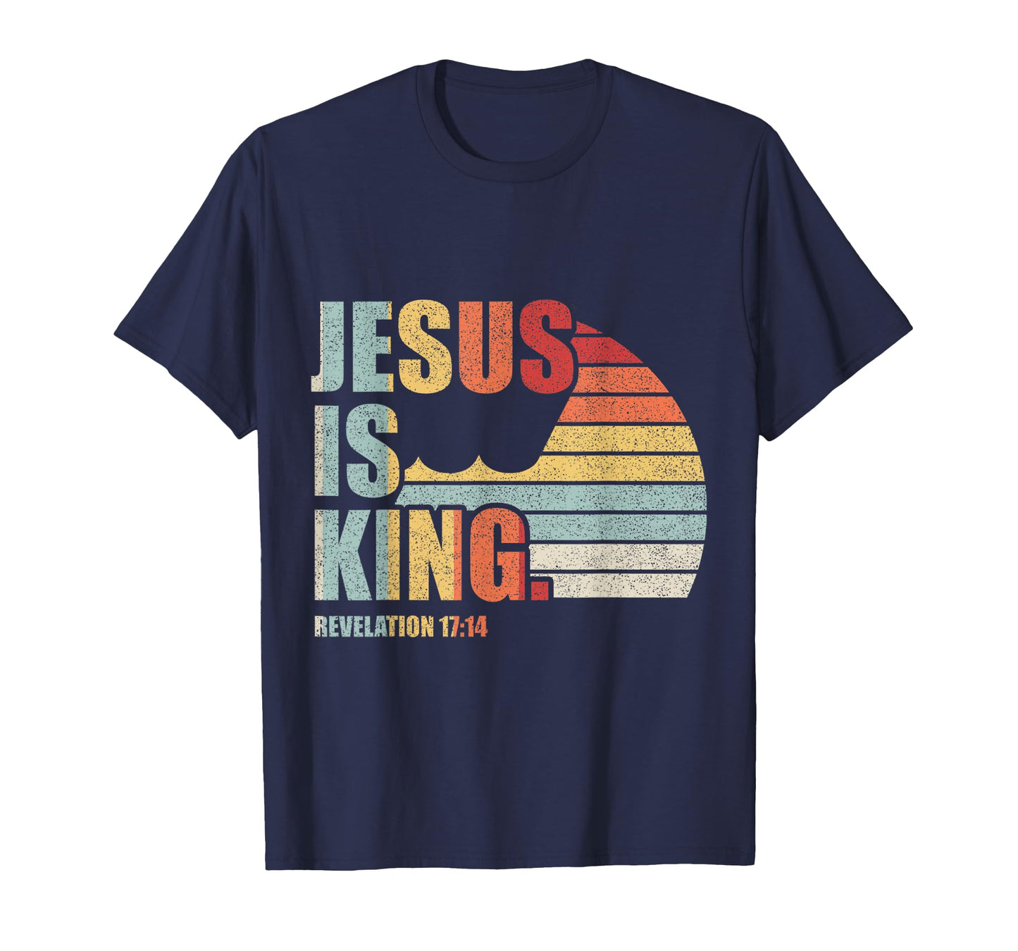 Retro Vintage Jesus Is King Bible Scripture Quote Christian T-Shirt