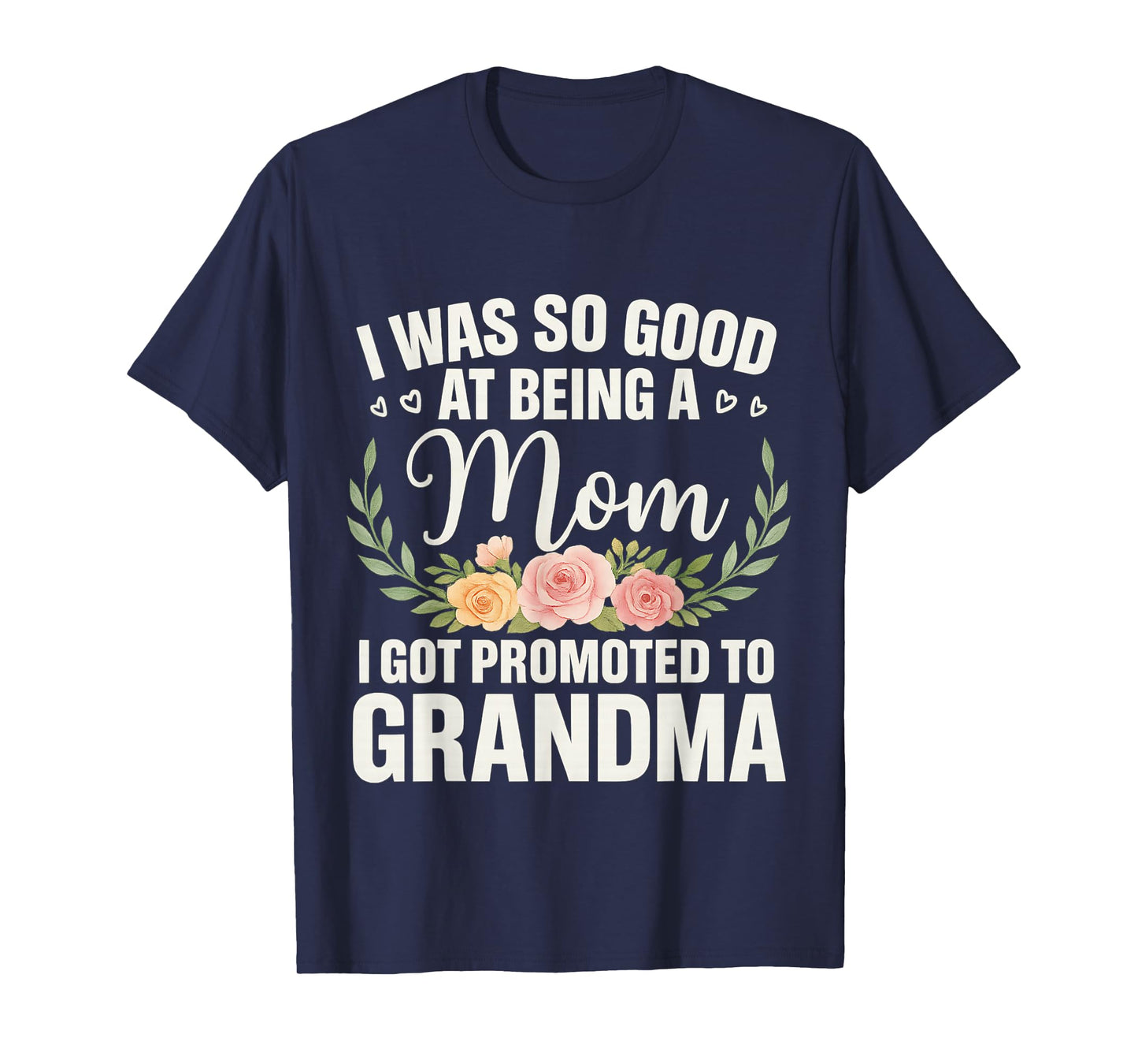 Grandma Art For Mom Women Grandmother Promoted To Grandma T-Shirt