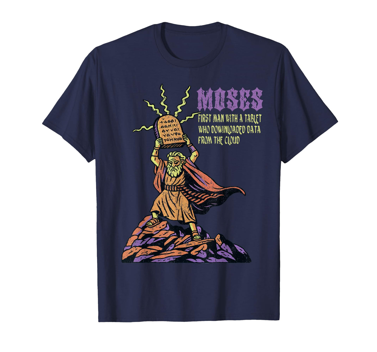 Moses First Man With a Tablet Funny Commandments Men Kids T-Shirt