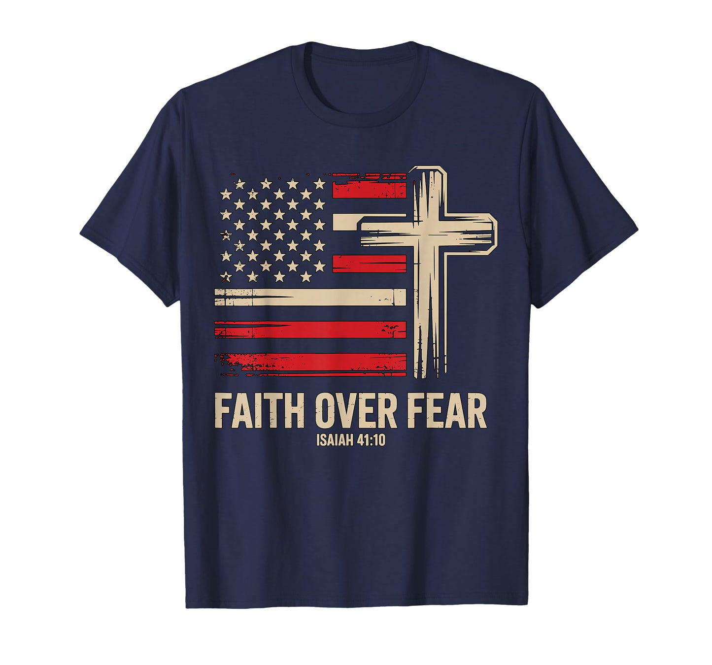 Faith Over Fear American Flag T-Shirt