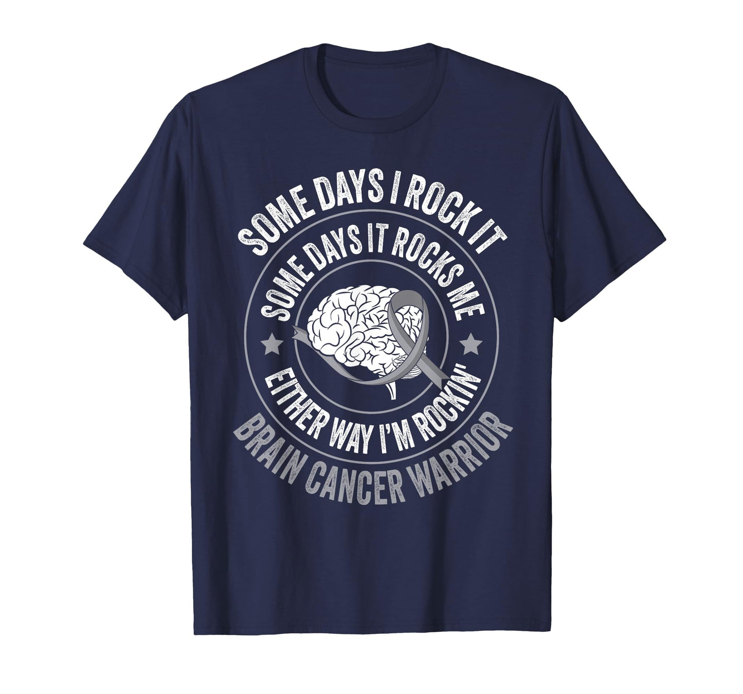 Brain Tumor Warrior Funny Brain Cancer T-Shirt