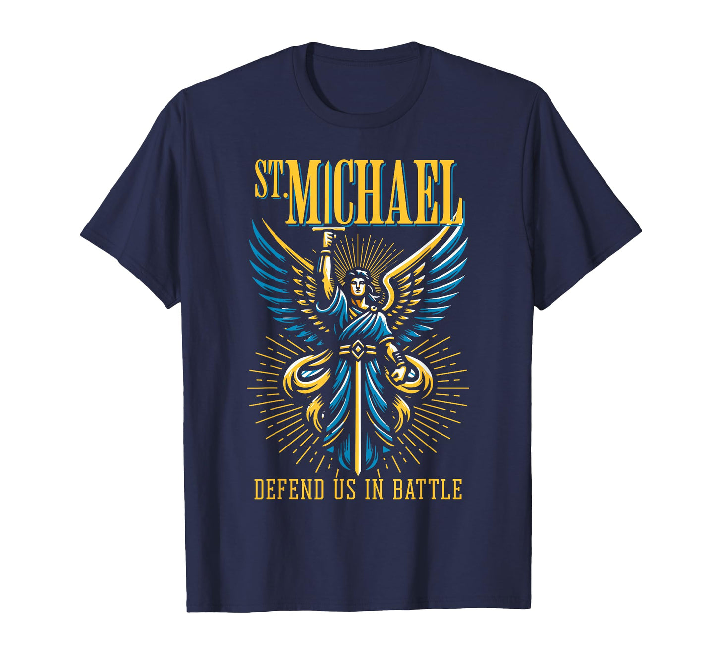 St Michael The Archangel Defend Us in Battle Catholic Saint T-Shirt