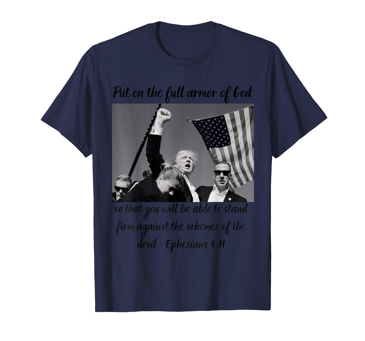 Donald Trump Fist Pump Flag 7 13 T-Shirt