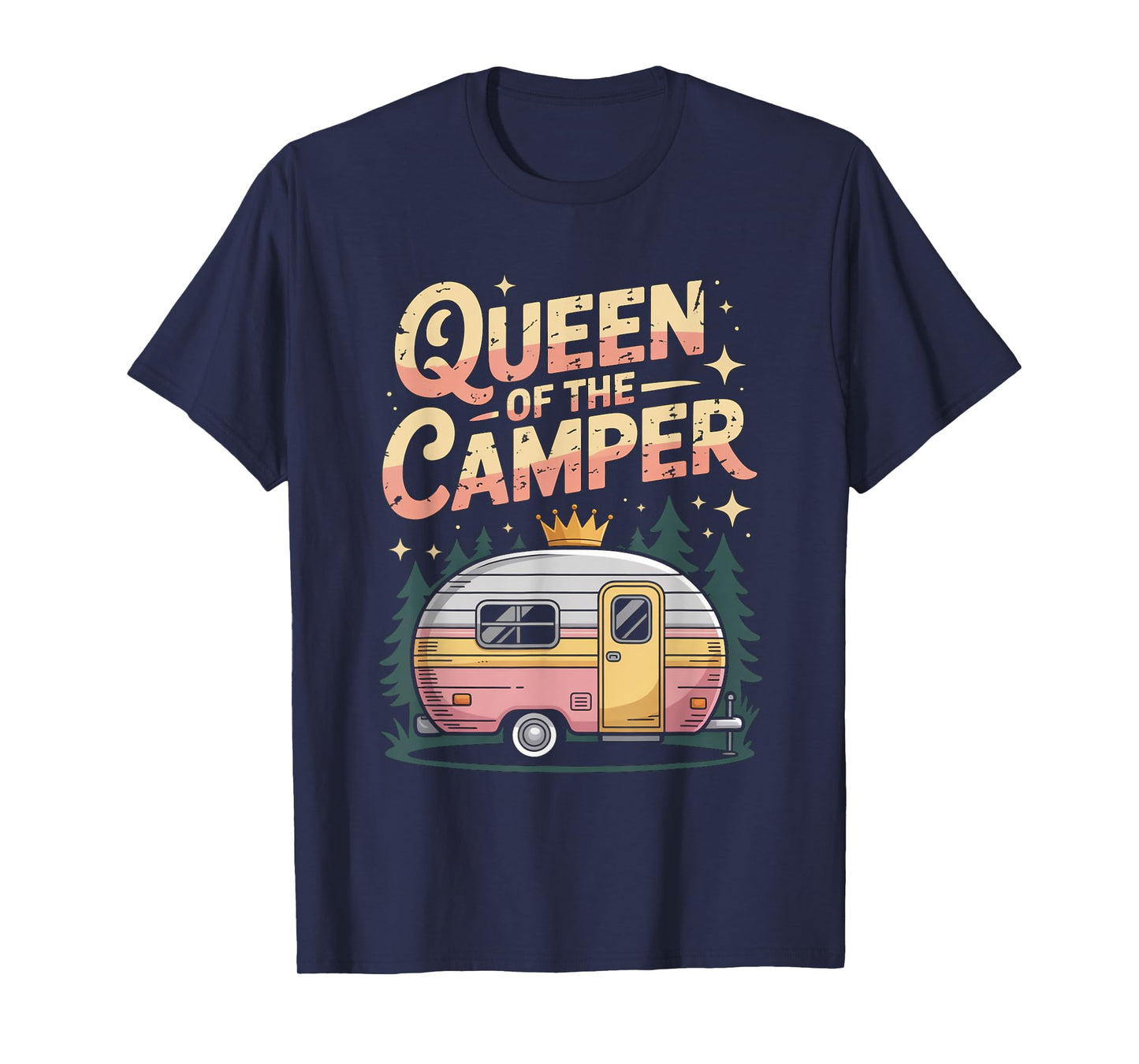 Queen Of The Camper Funny RV Love Camping T-Shirt