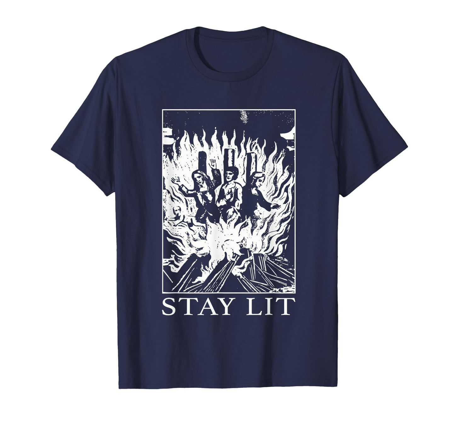 Occult Stay Lit Satan Devil Hell Unholy Antichrist Witch T-Shirt
