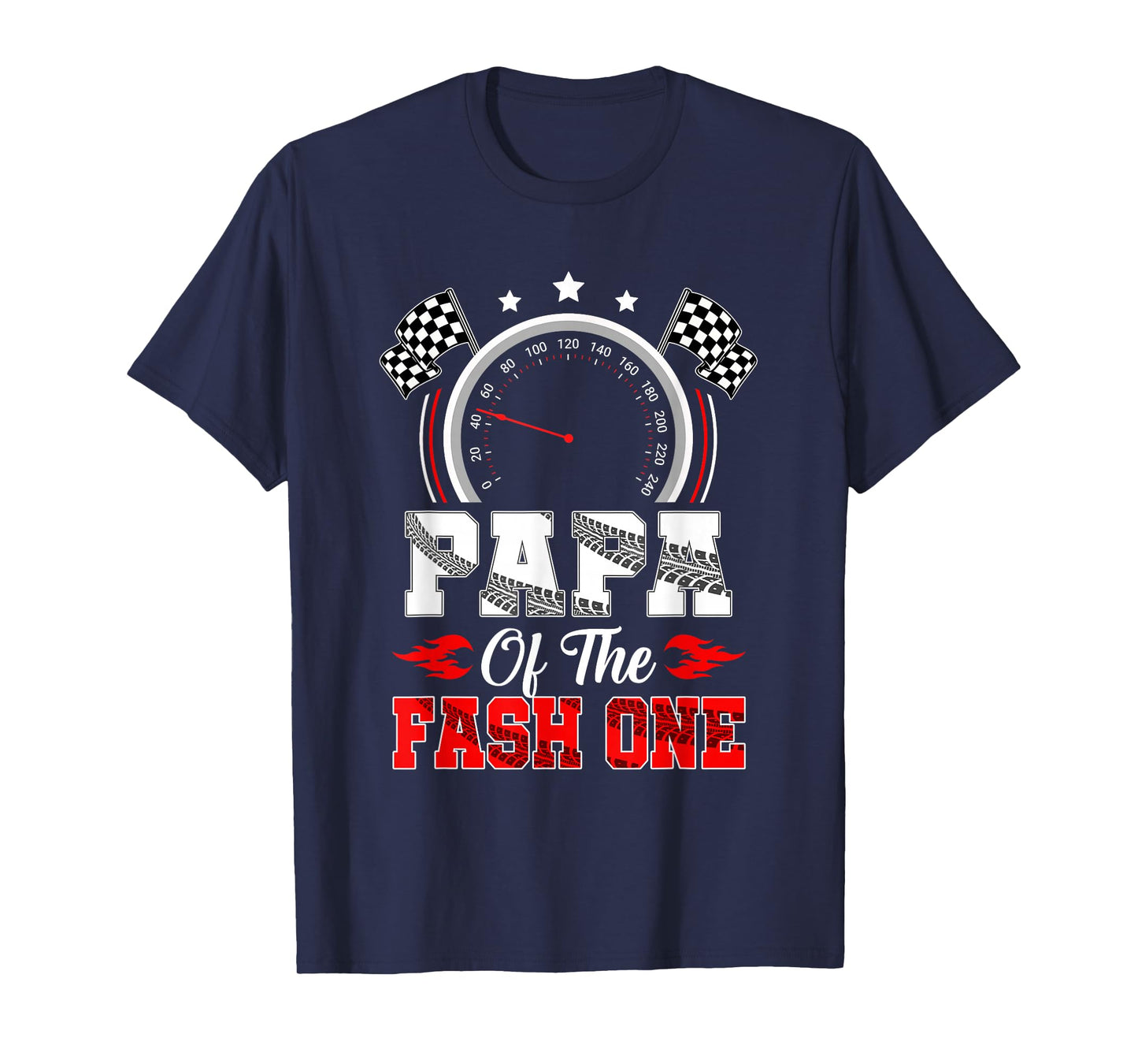 Papa Of The Fast One 1St Birthday Racing Car Family T-Shirt