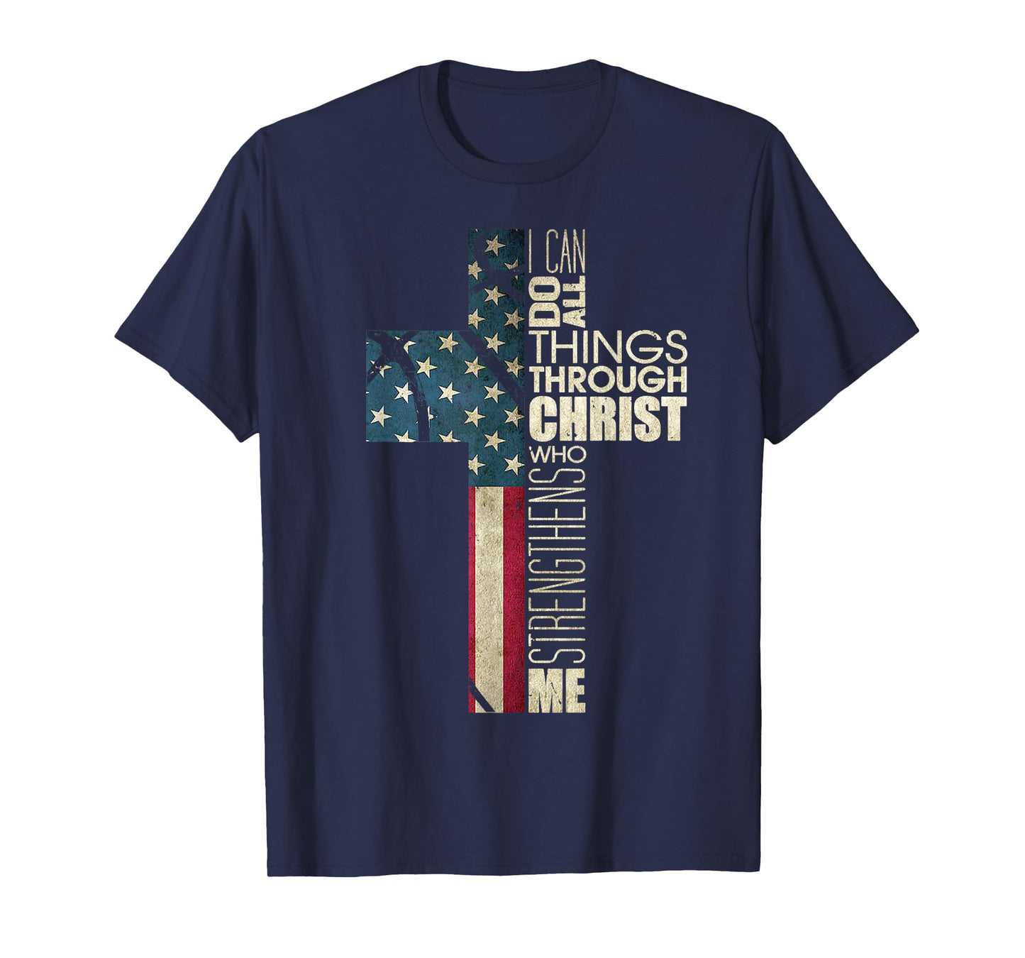 Christian Bible Verse Philippians 4 13 Basketball Cross Flag T-Shirt
