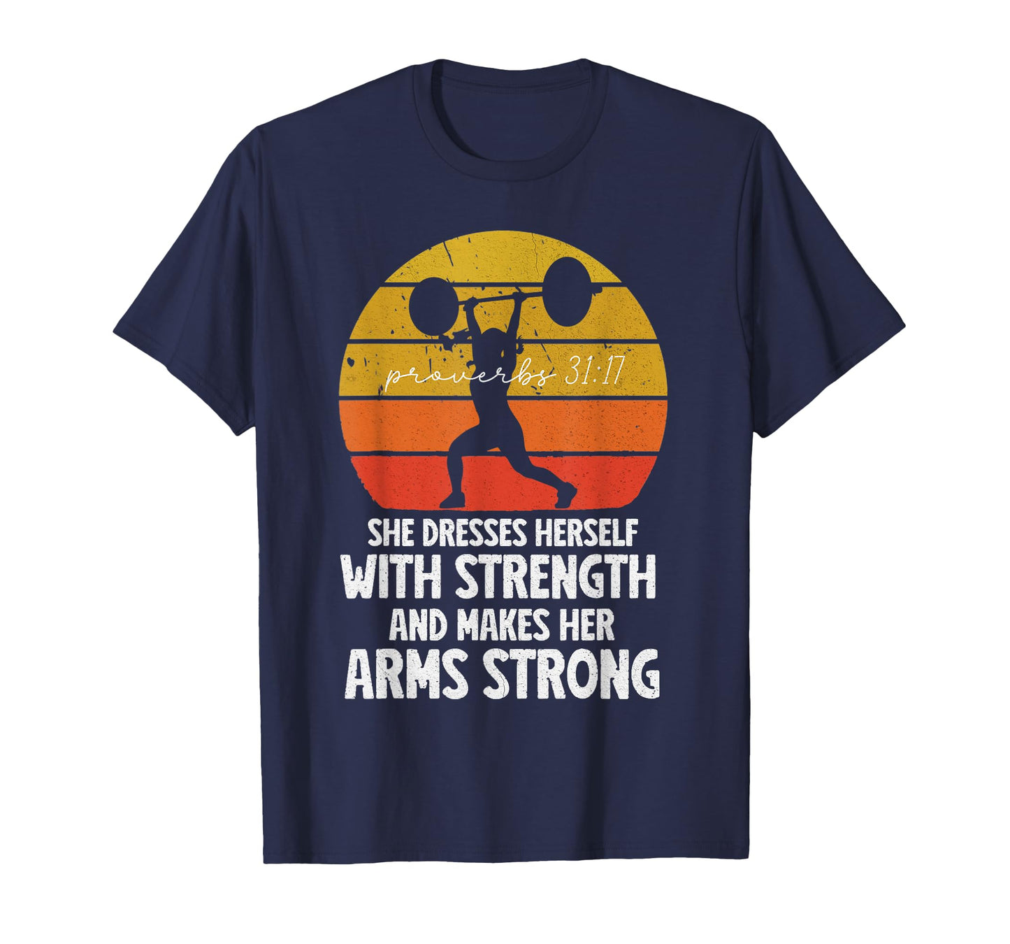 Christian Weightlifting Women's Lifting Workout Gym Retro T-Shirt