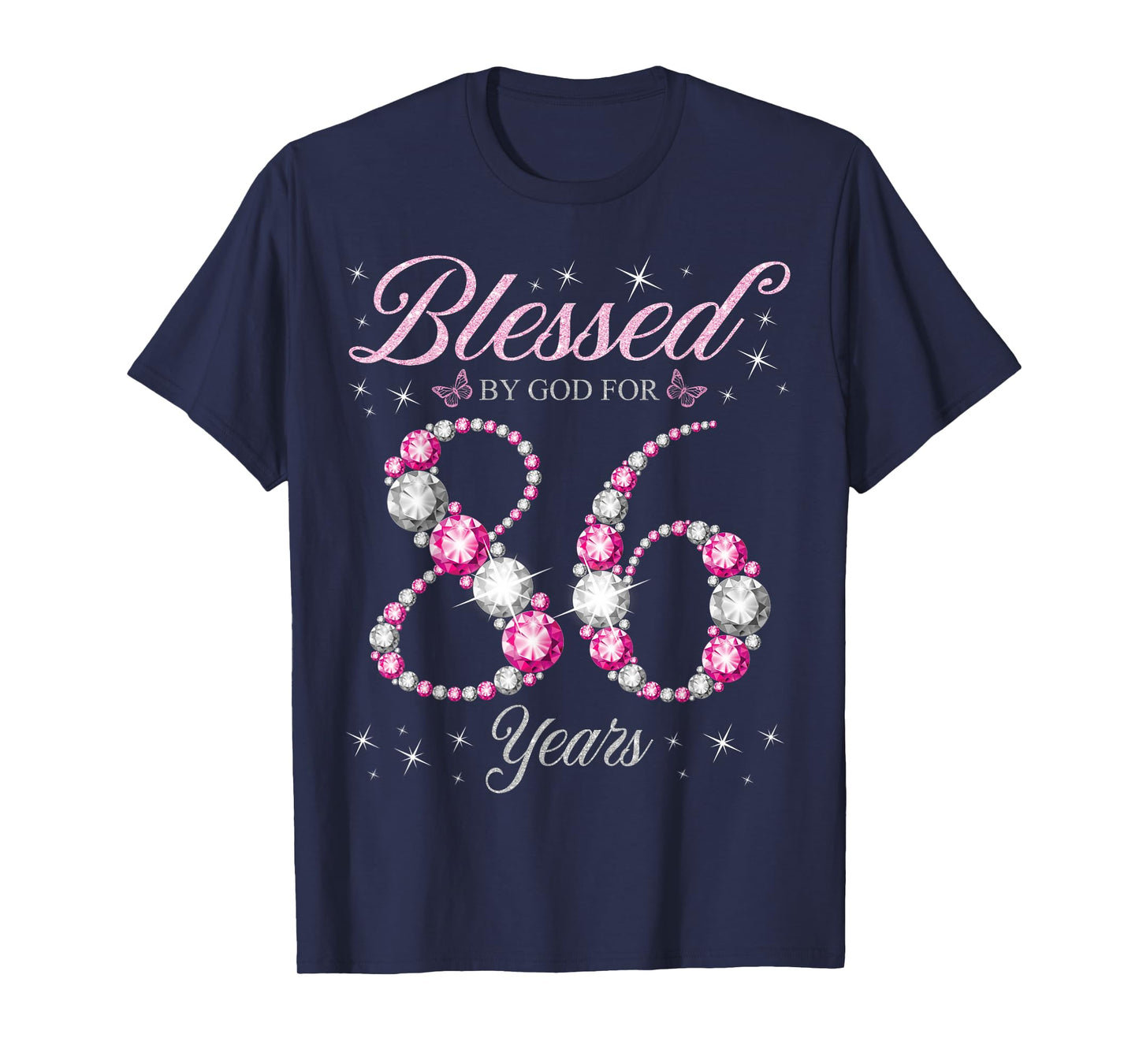 Blessed By God For 86 Years Old 86th Birthday Party T-Shirt